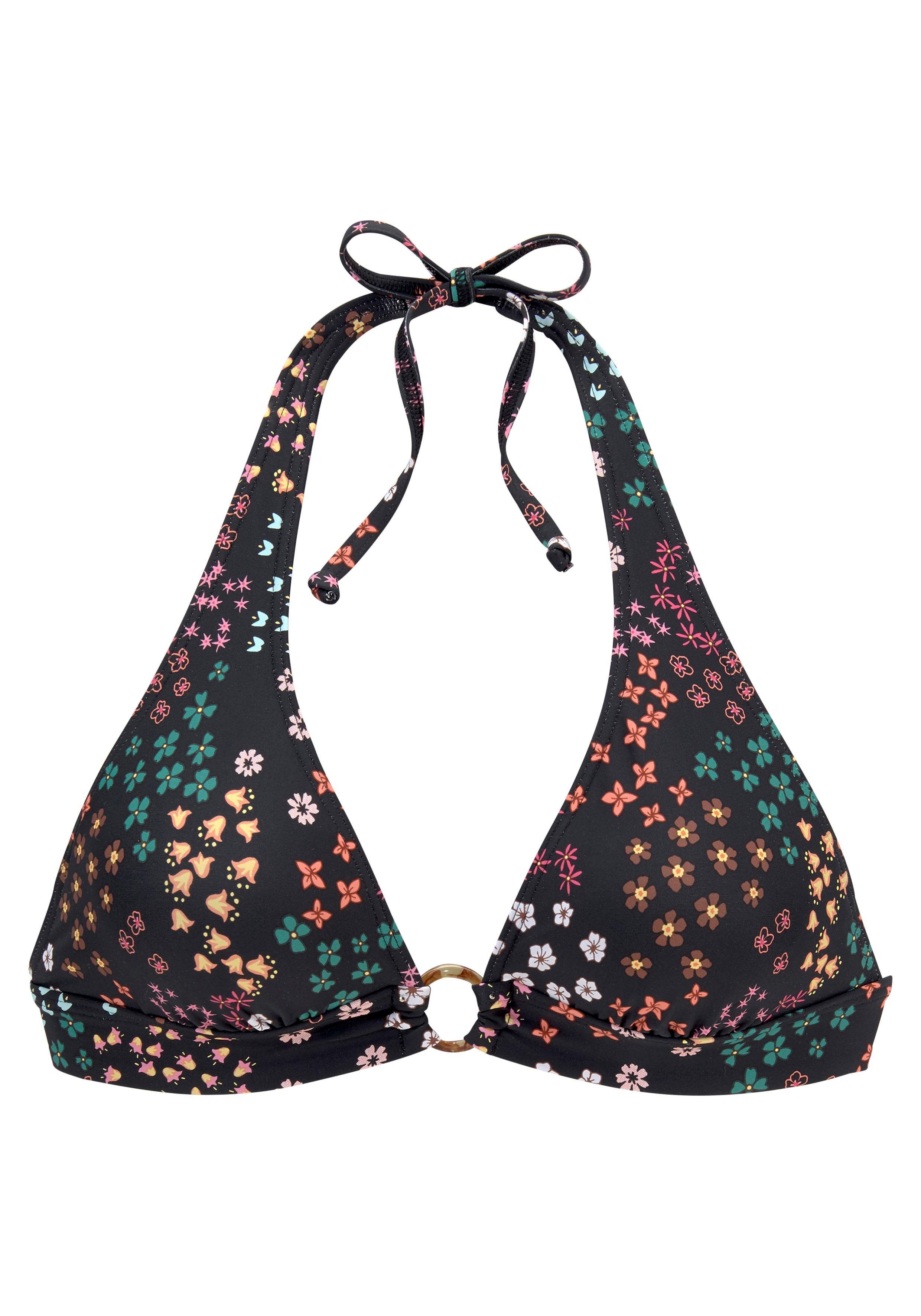 s.Oliver RED LABEL Beachwear Triangel-bikinitop Milly met sierring in hoorn-look