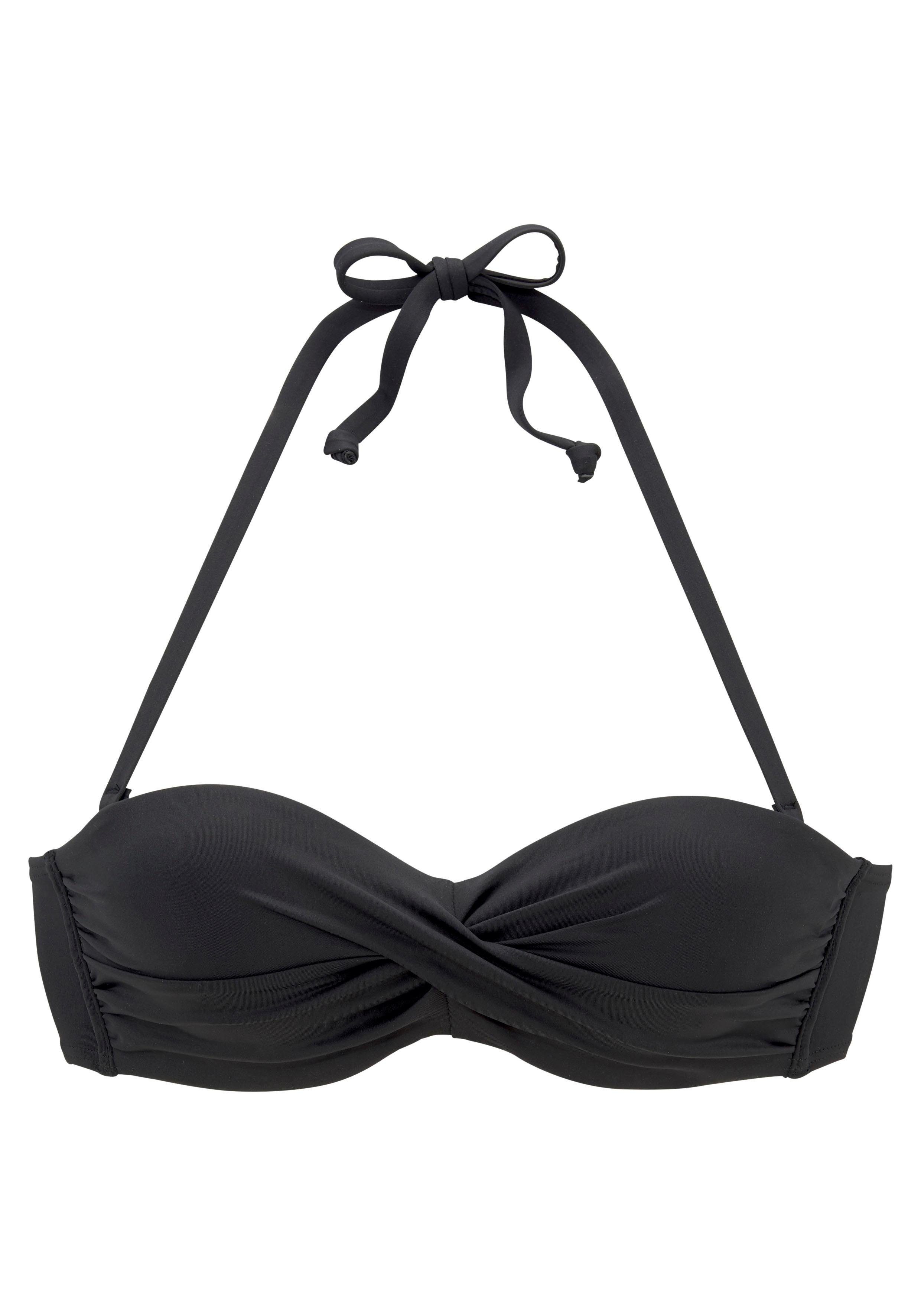 s.Oliver RED LABEL Beachwear Beugelbikinitop in bandeaumodel Rome in wikkellook