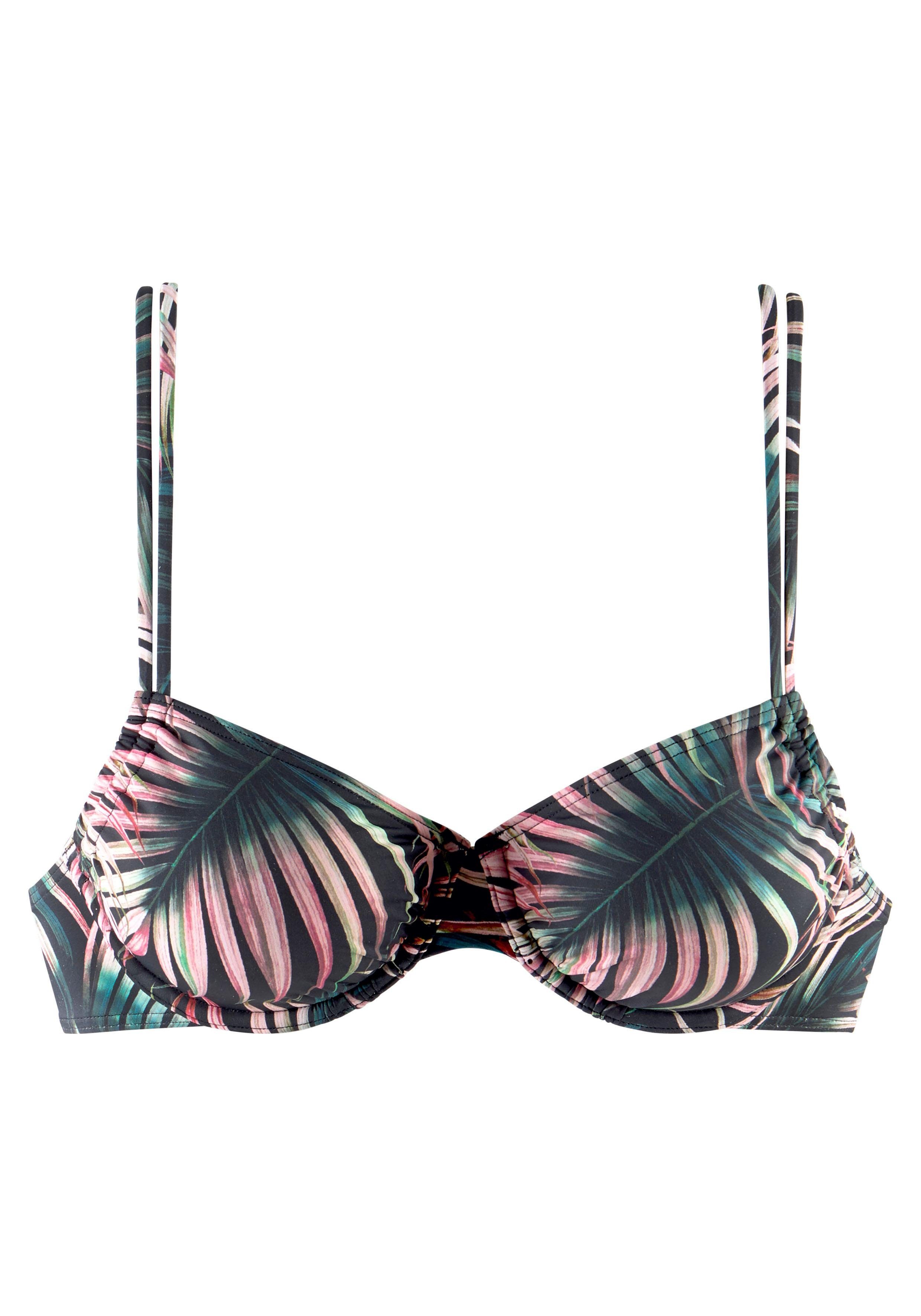 Lascana Bikinitop met beugels Reese met palm print