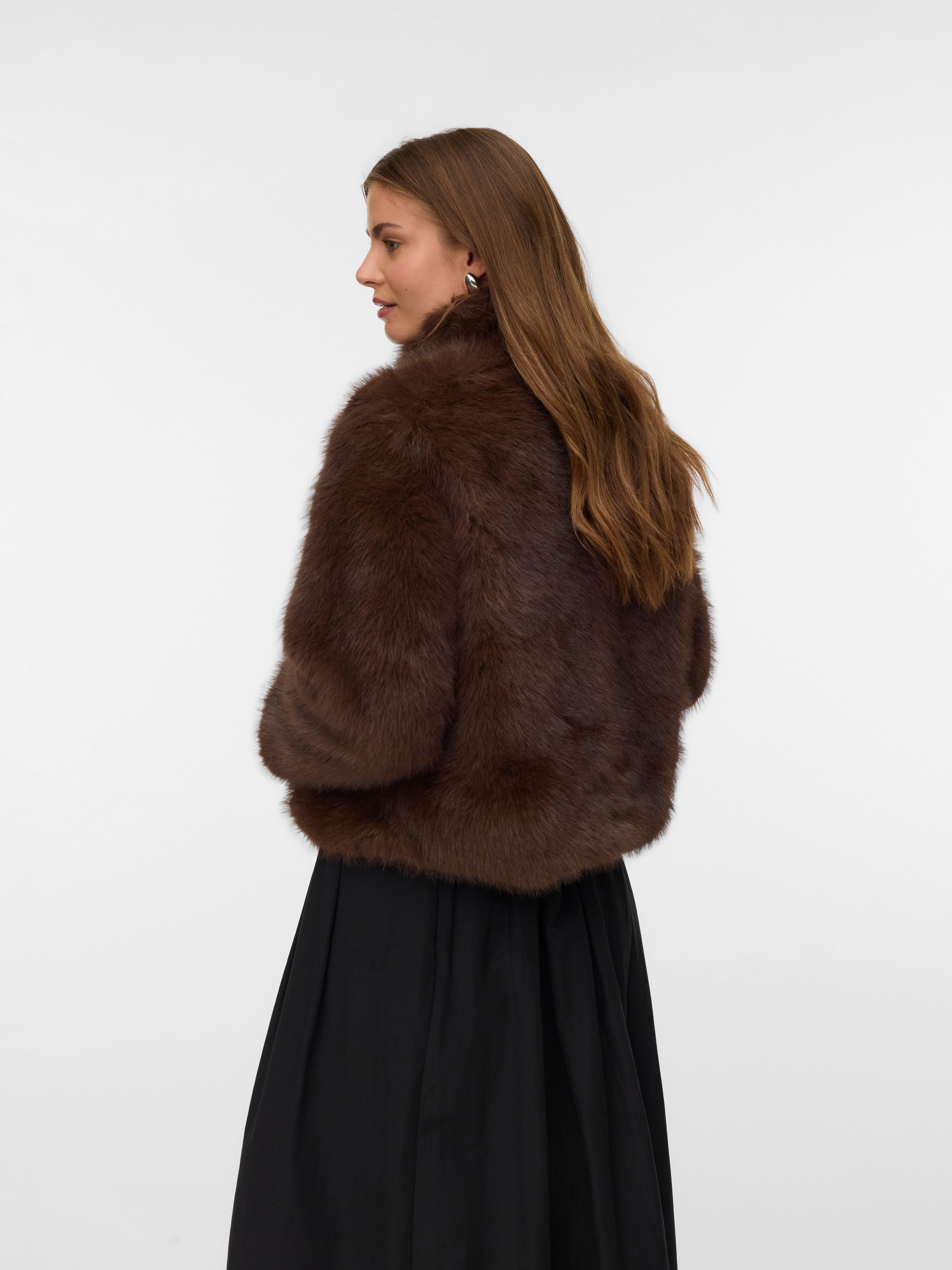 Vero Moda Jack van imitatiebont VMMONROE SHORT JACKET NOOS