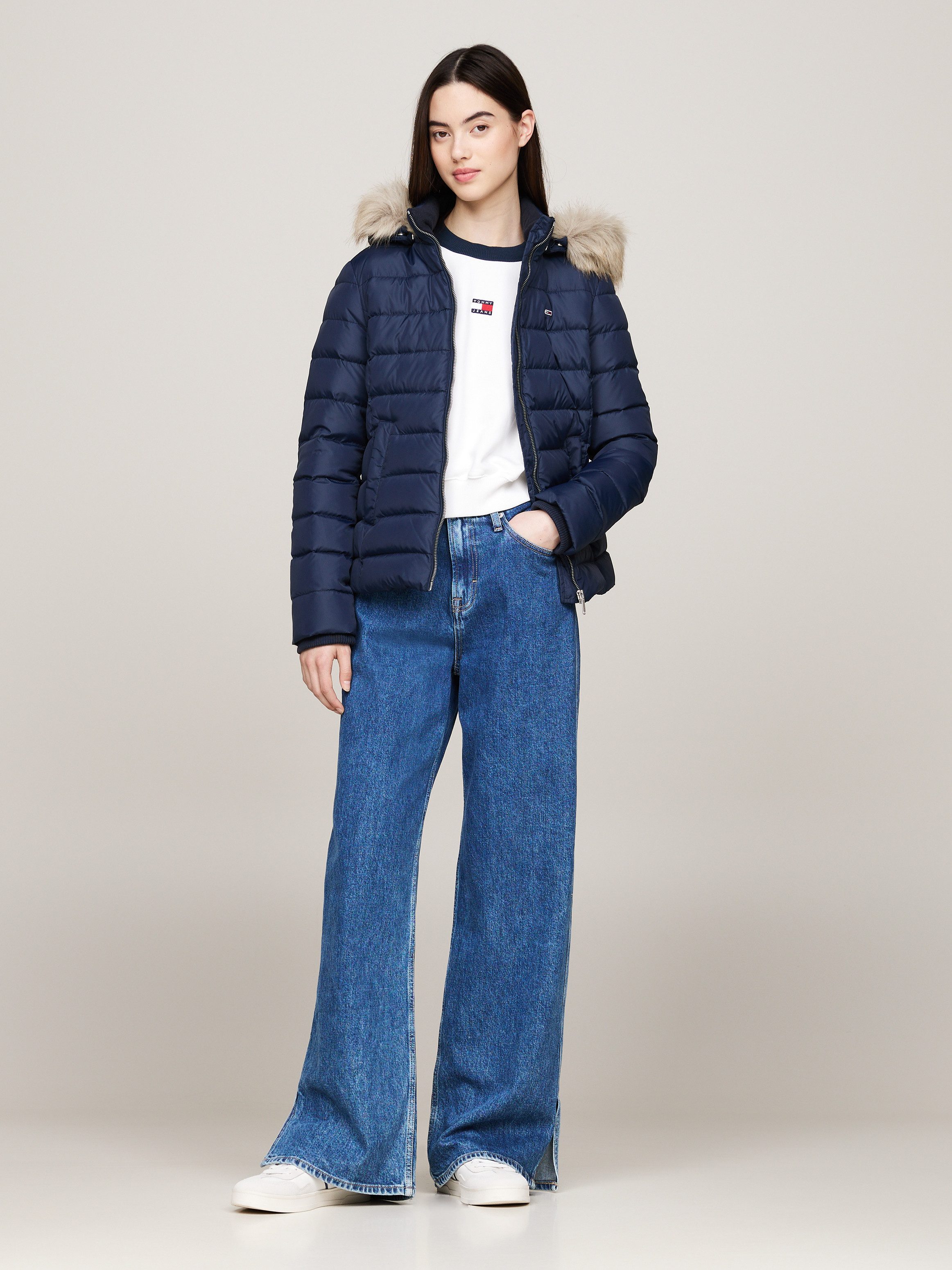 TOMMY JEANS Gewatteerde jas TJW BASIC HOODED DOWN JACKET EXT