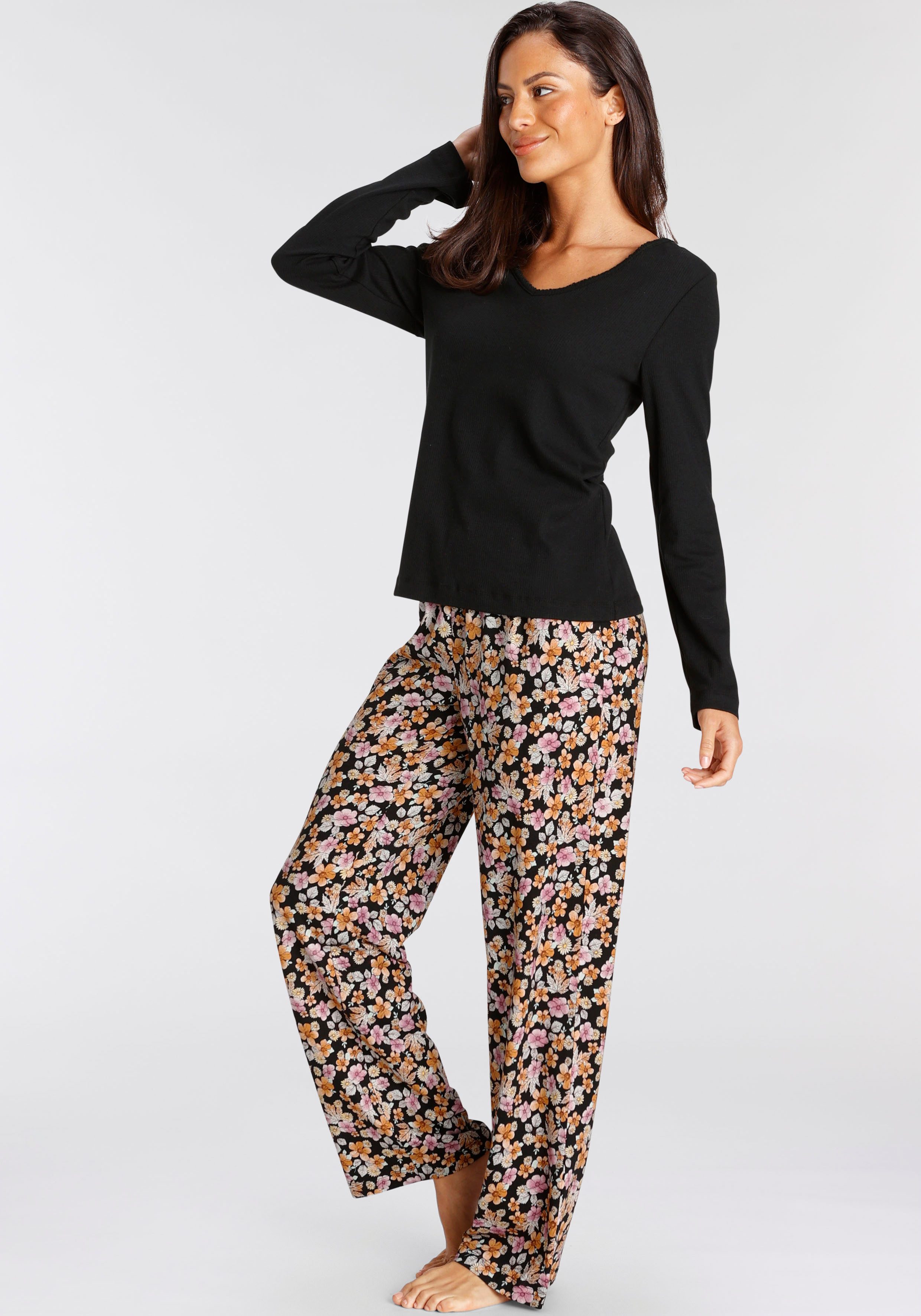 Vivance Dreams Pyjama met mooie bloemenprint (2-delig)
