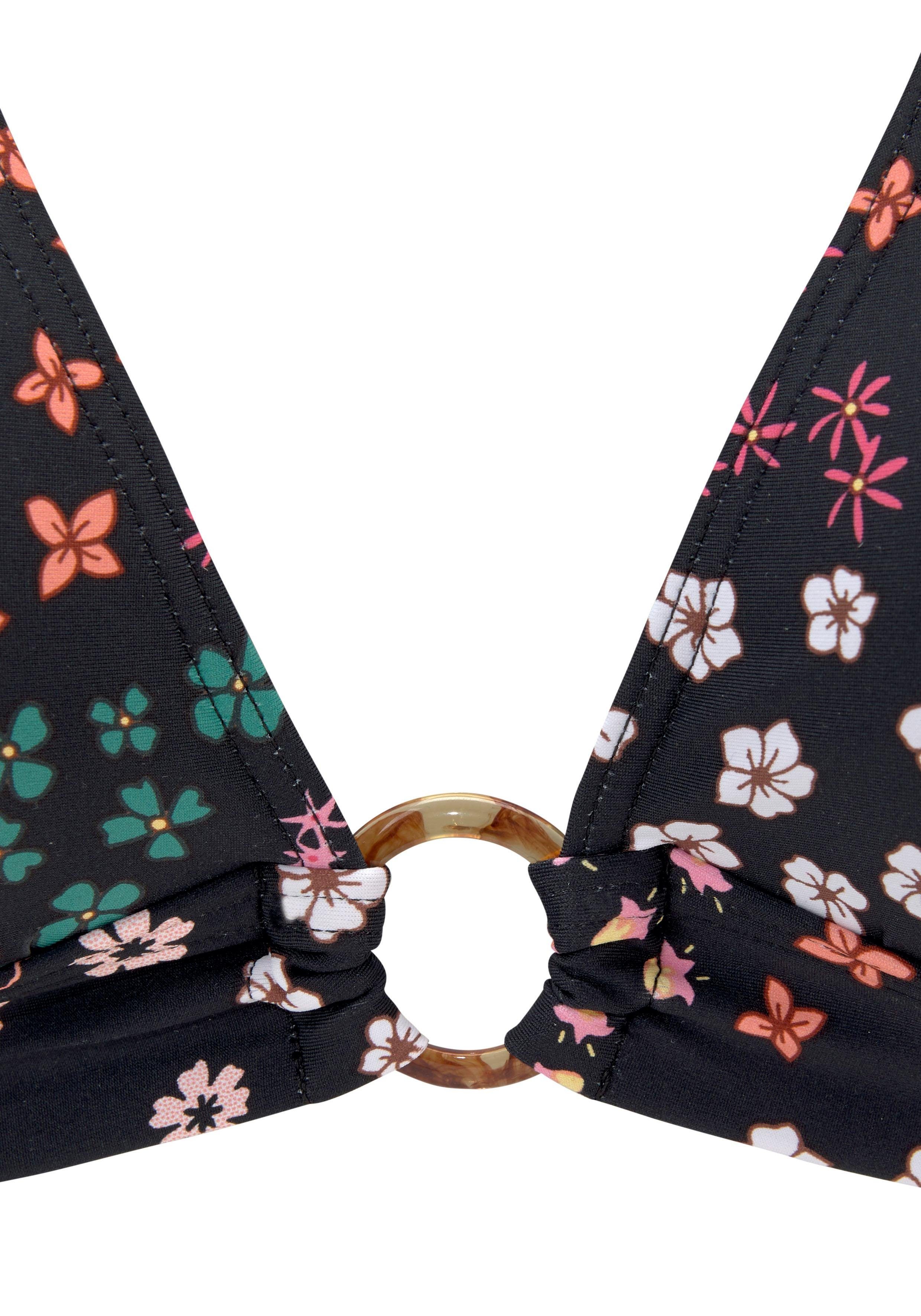 s.Oliver RED LABEL Beachwear Triangel-bikinitop Milly met sierring in hoorn-look