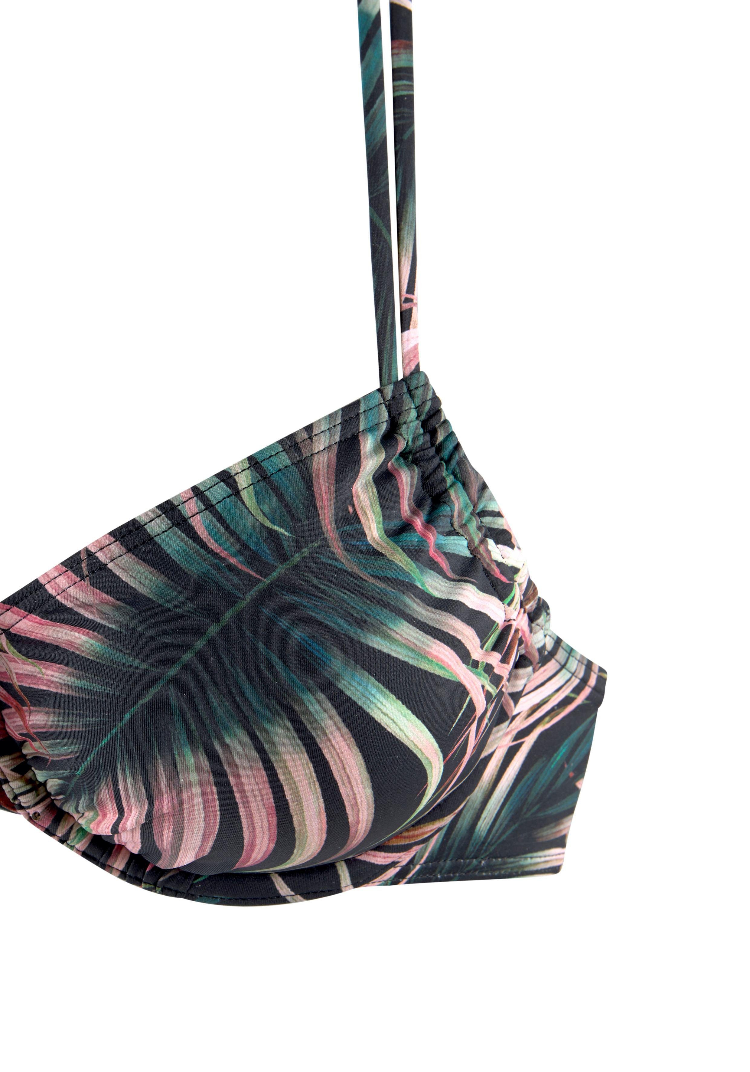 Lascana Bikinitop met beugels Reese met palm print