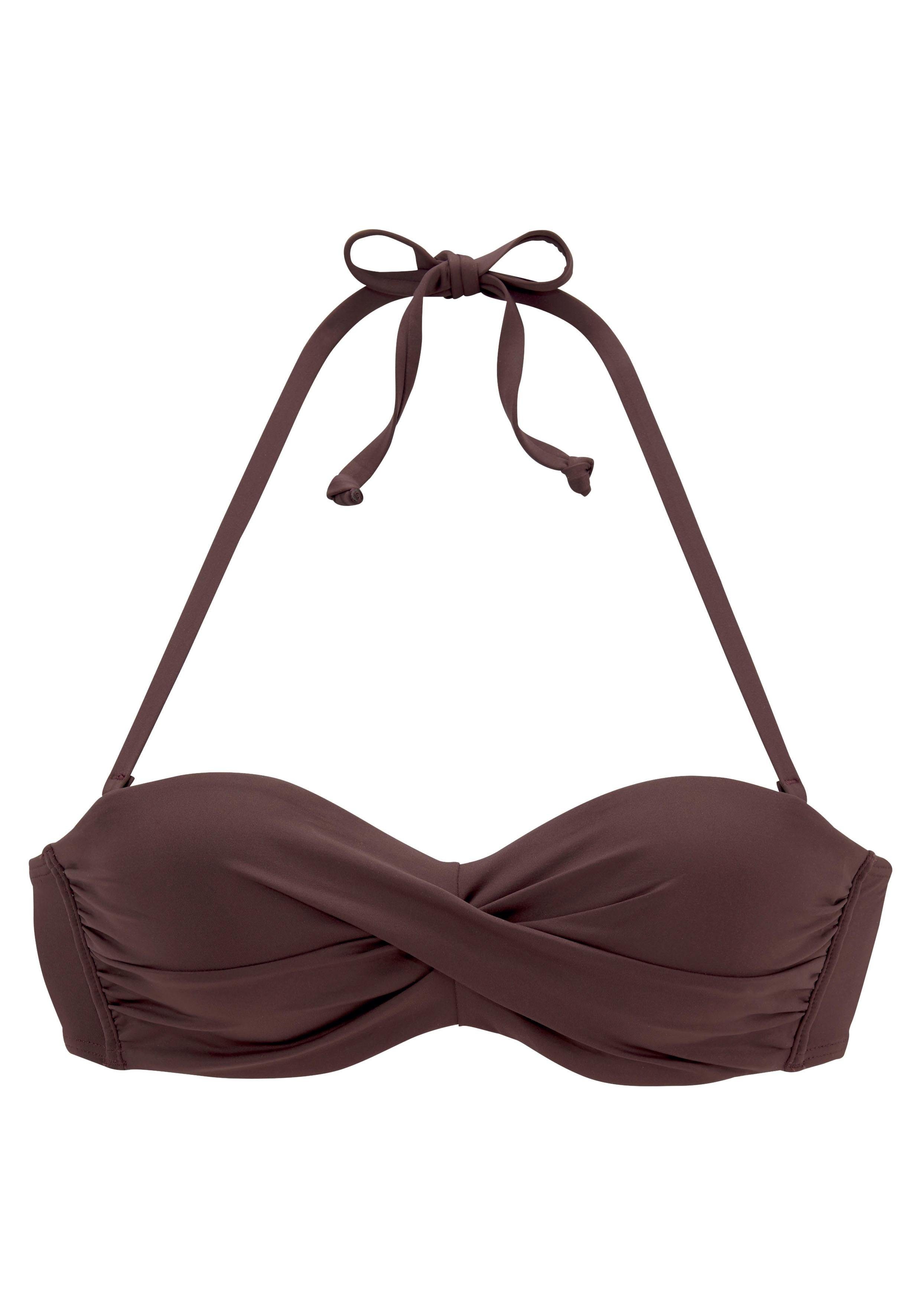 s.Oliver RED LABEL Beachwear Beugelbikinitop in bandeaumodel Rome in wikkellook