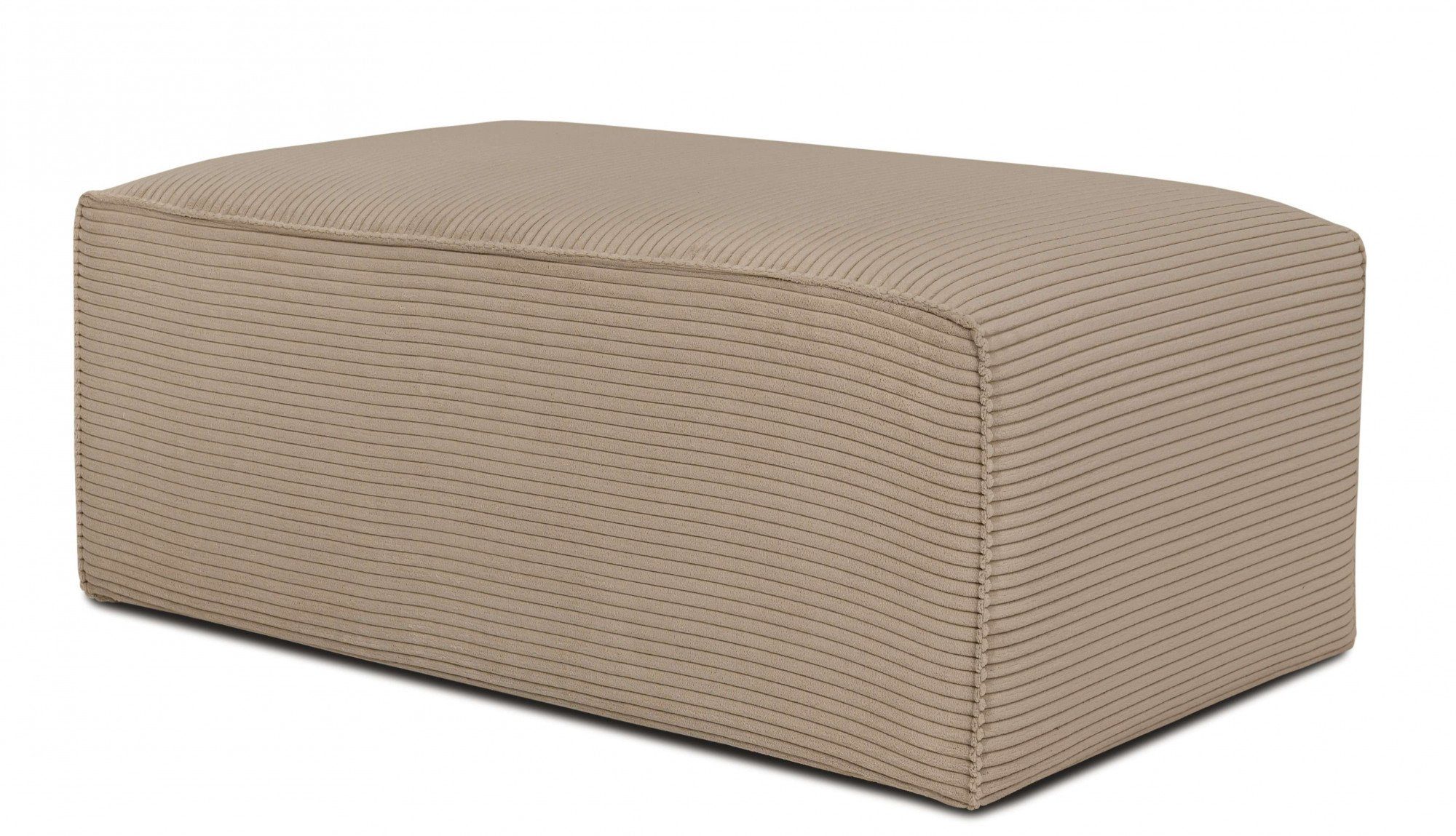 INOSIGN Hocker Clayton met een trendy ribfluwelen bekleding