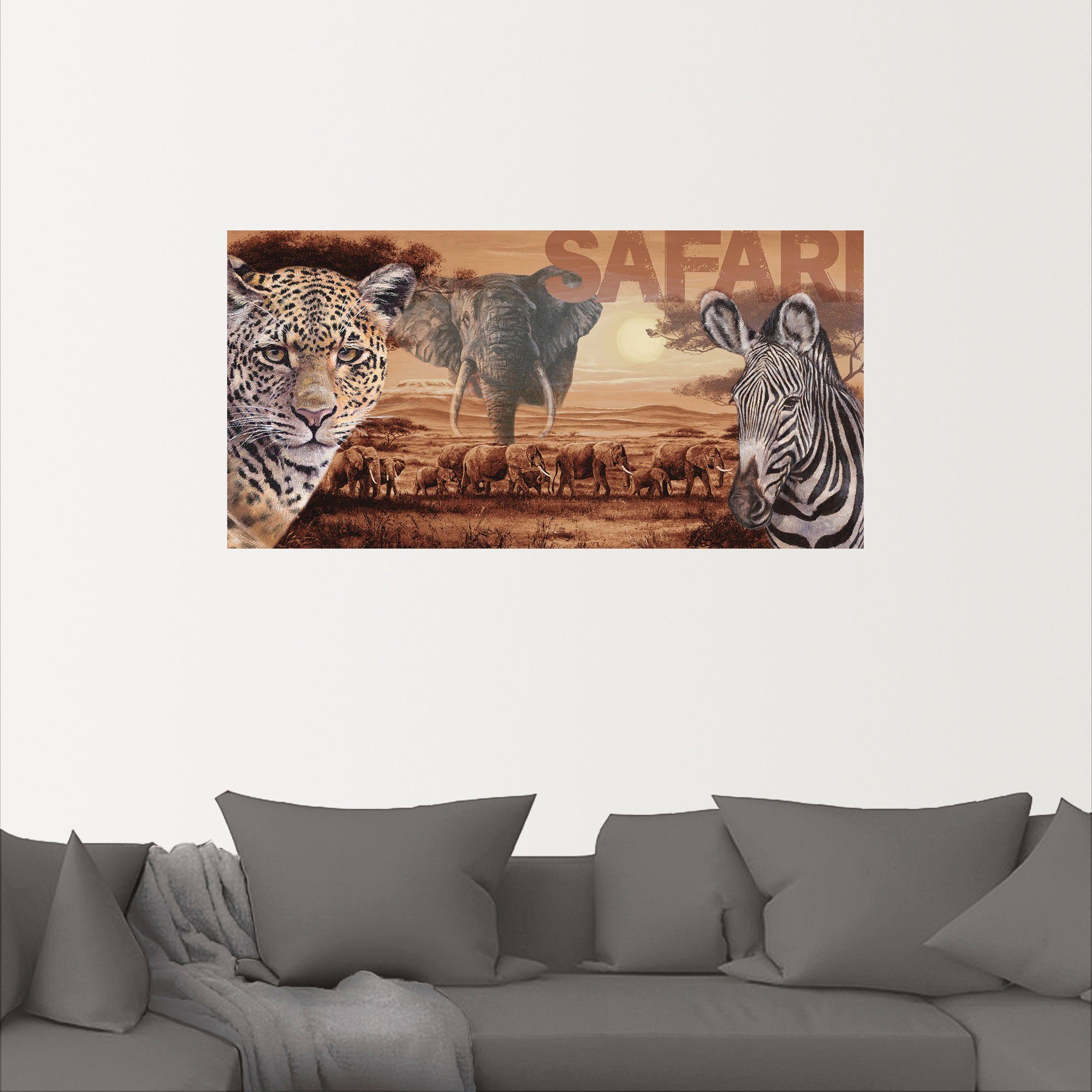 Artland Artprint Safari als artprint van aluminium, artprint op linnen, muursticker, verschillende maten