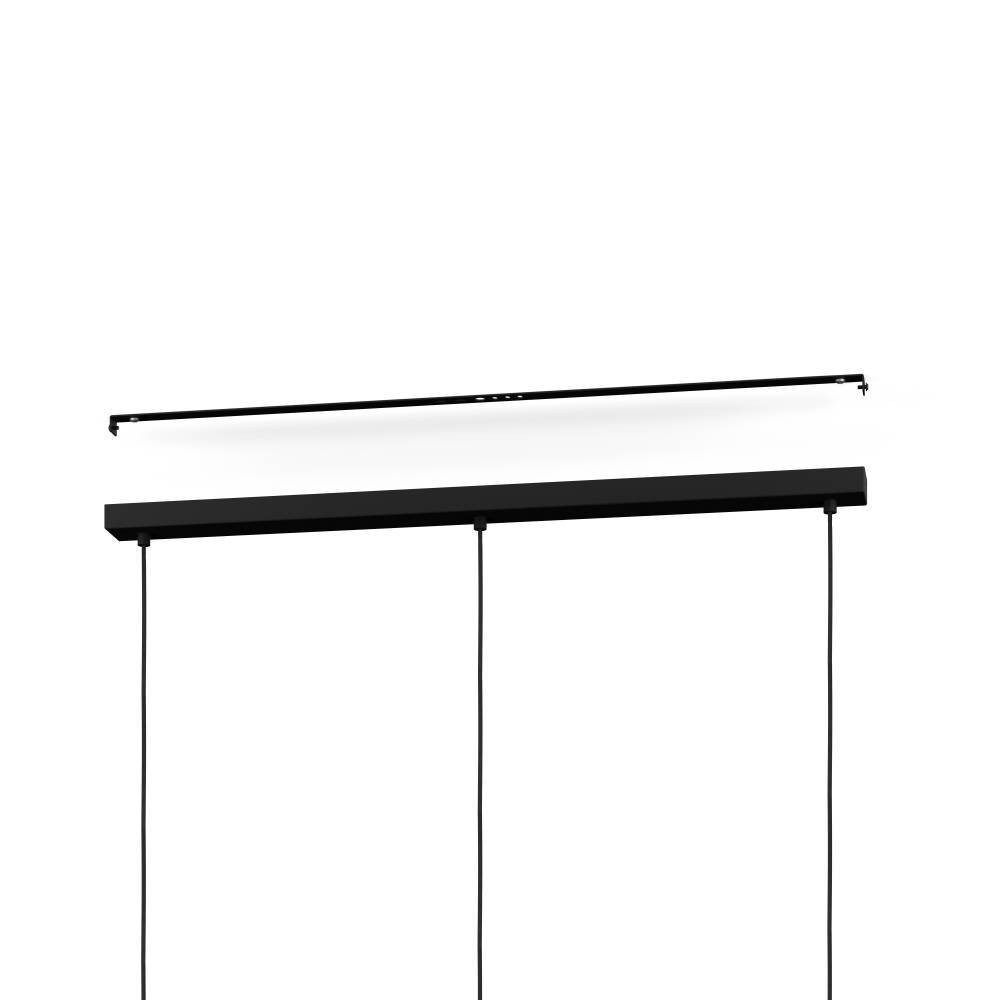 EGLO Hanglamp TABLEY Hanglamp, eetkamerlamp, bamboe en linnen, E27 fitting, 89 cm (1 stuk)