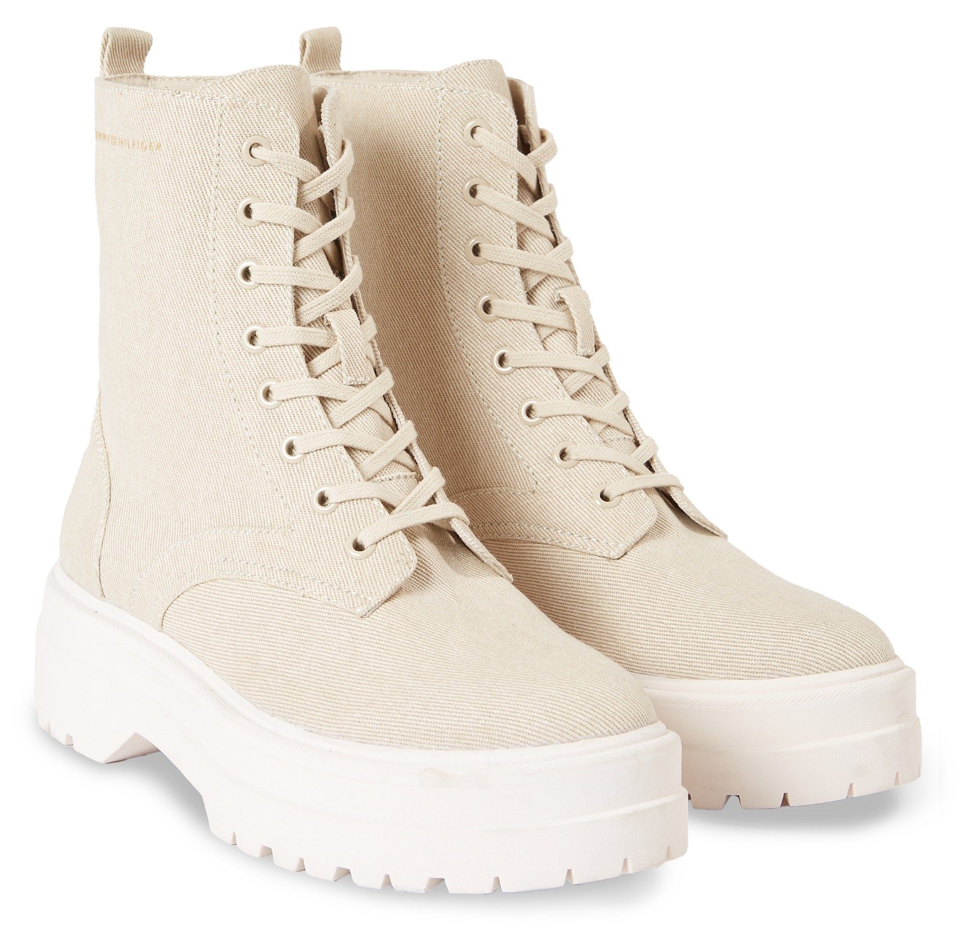 Tommy Hilfiger Hoge veterschoenen FEMININE ESSENTIAL CANVAS BOOT