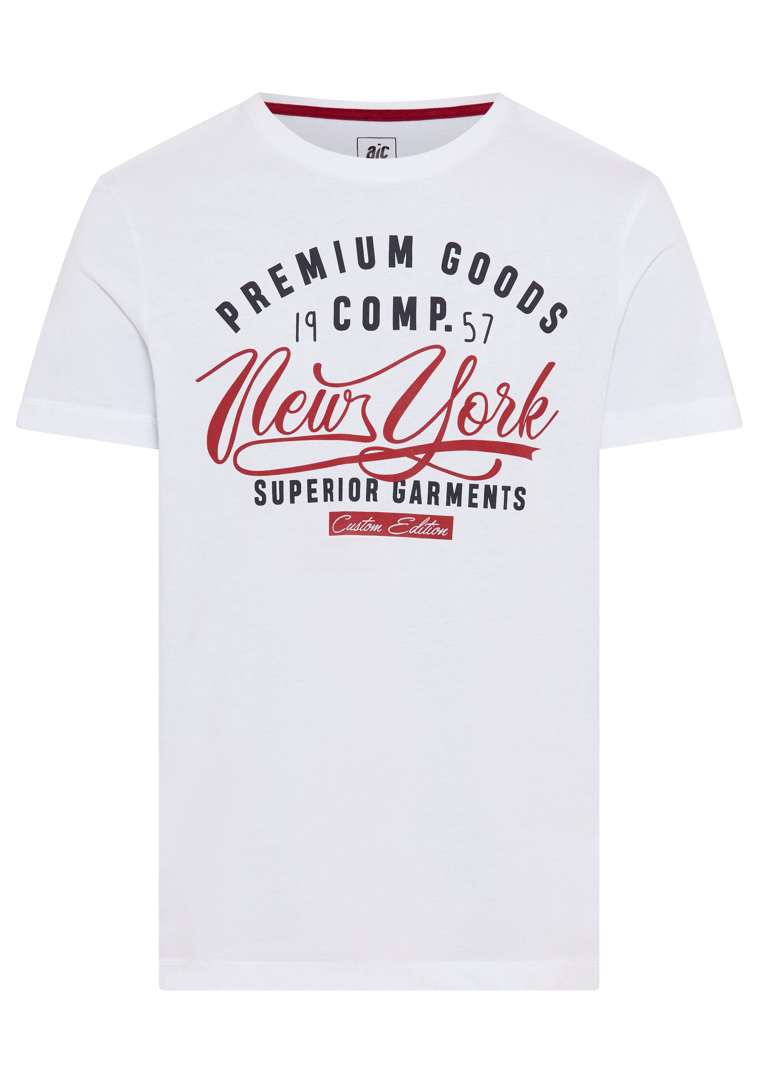 AJC T-shirt korte mouwen, smalle snit, met stijlvolle druk