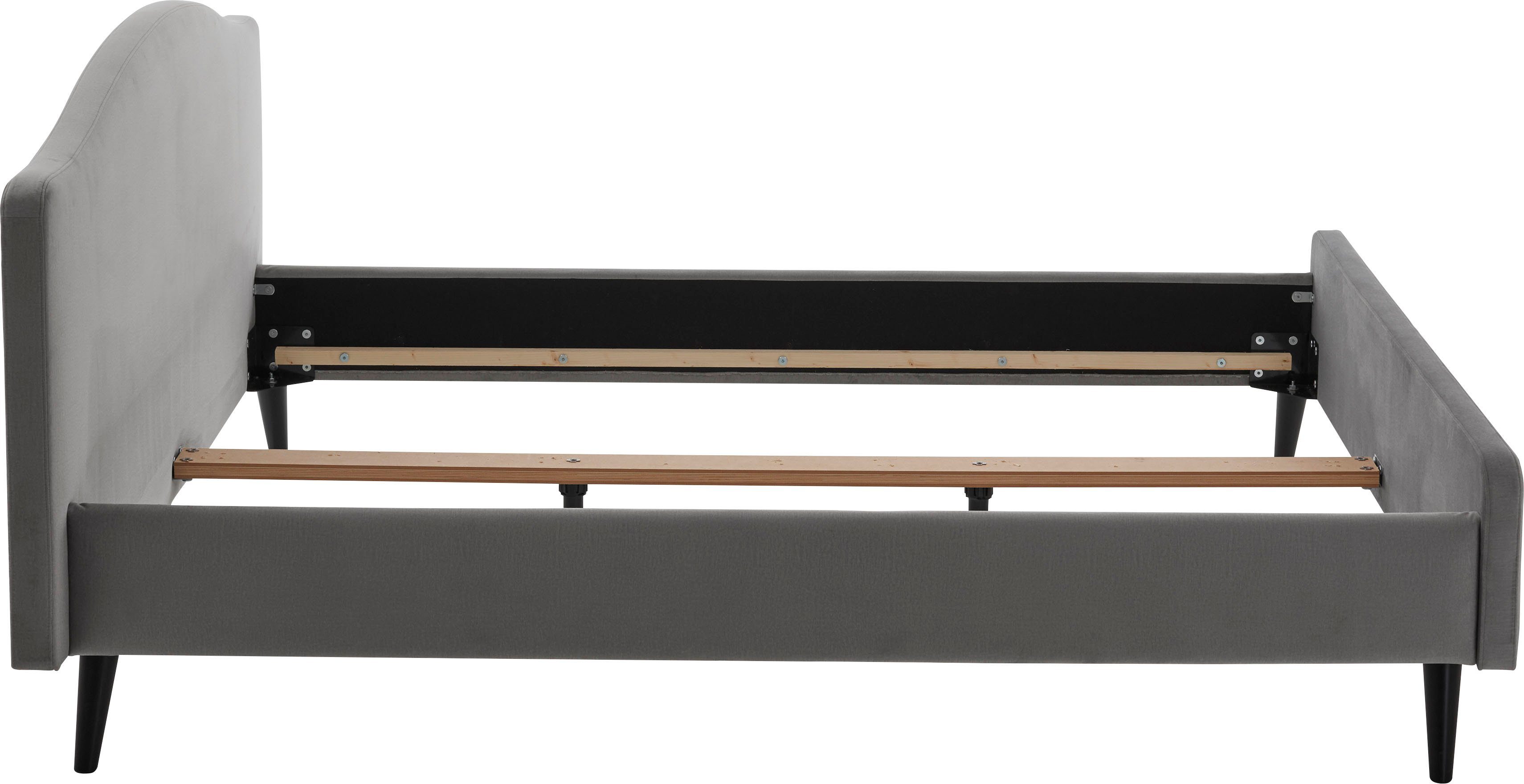ATLANTIC home collection Gestoffeerd bed Tamiga met massief houten poten