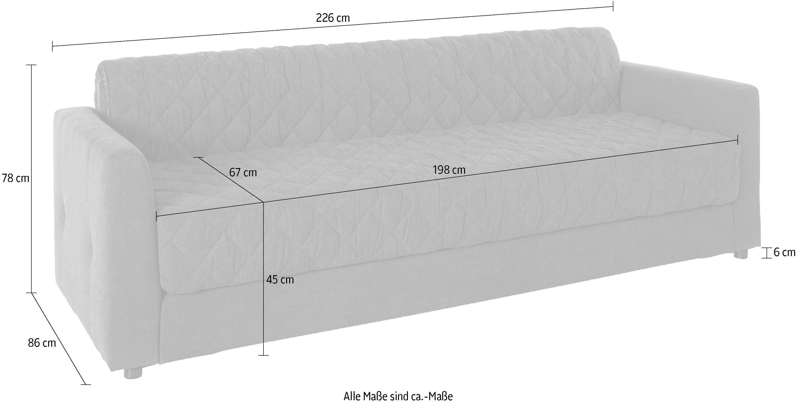 INOSIGN Slaapbank Kelly Inclusief topmatras, met binnenvering, bekleding is afneembaar