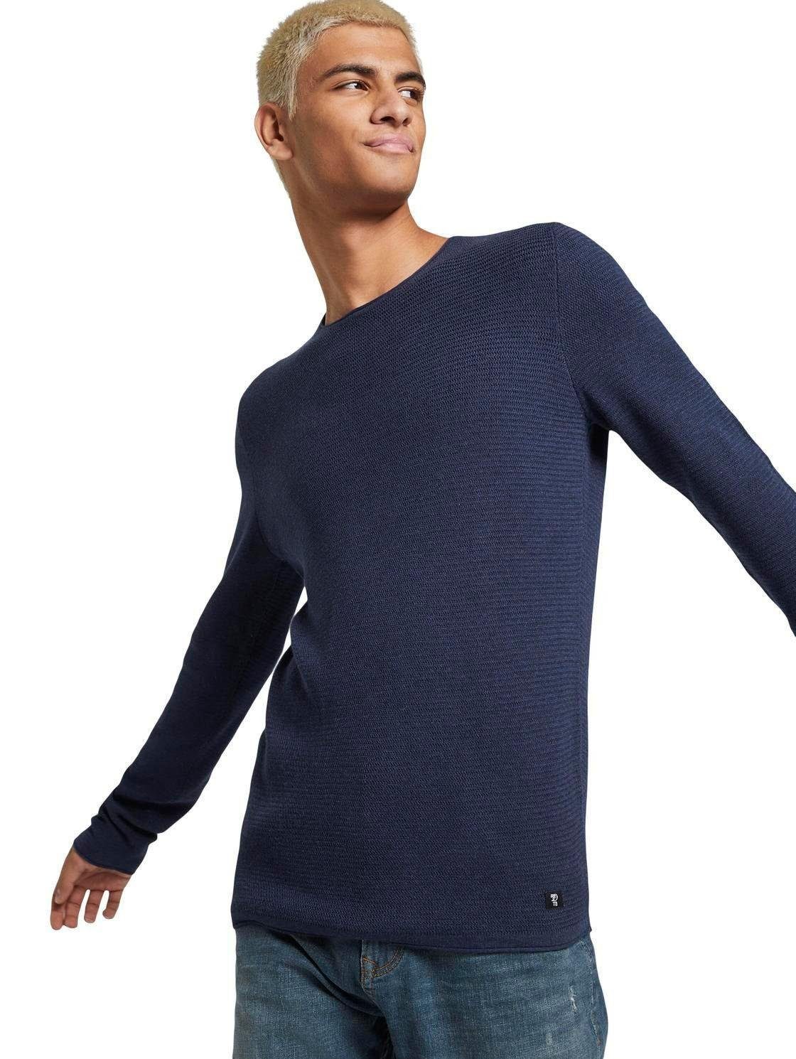 Tom Tailor Denim Gebreide trui met een stijlvolle structuur