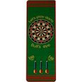 primaflor-ideen in textil vloerkleed dart dart-mat, motief dartbord, woonkamer groen