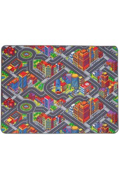primaflor-ideen in textil vloerkleed voor de kinderkamer big city straten-speelkleed, straatbreedte ca. 9 cm, kinderkamer multicolor