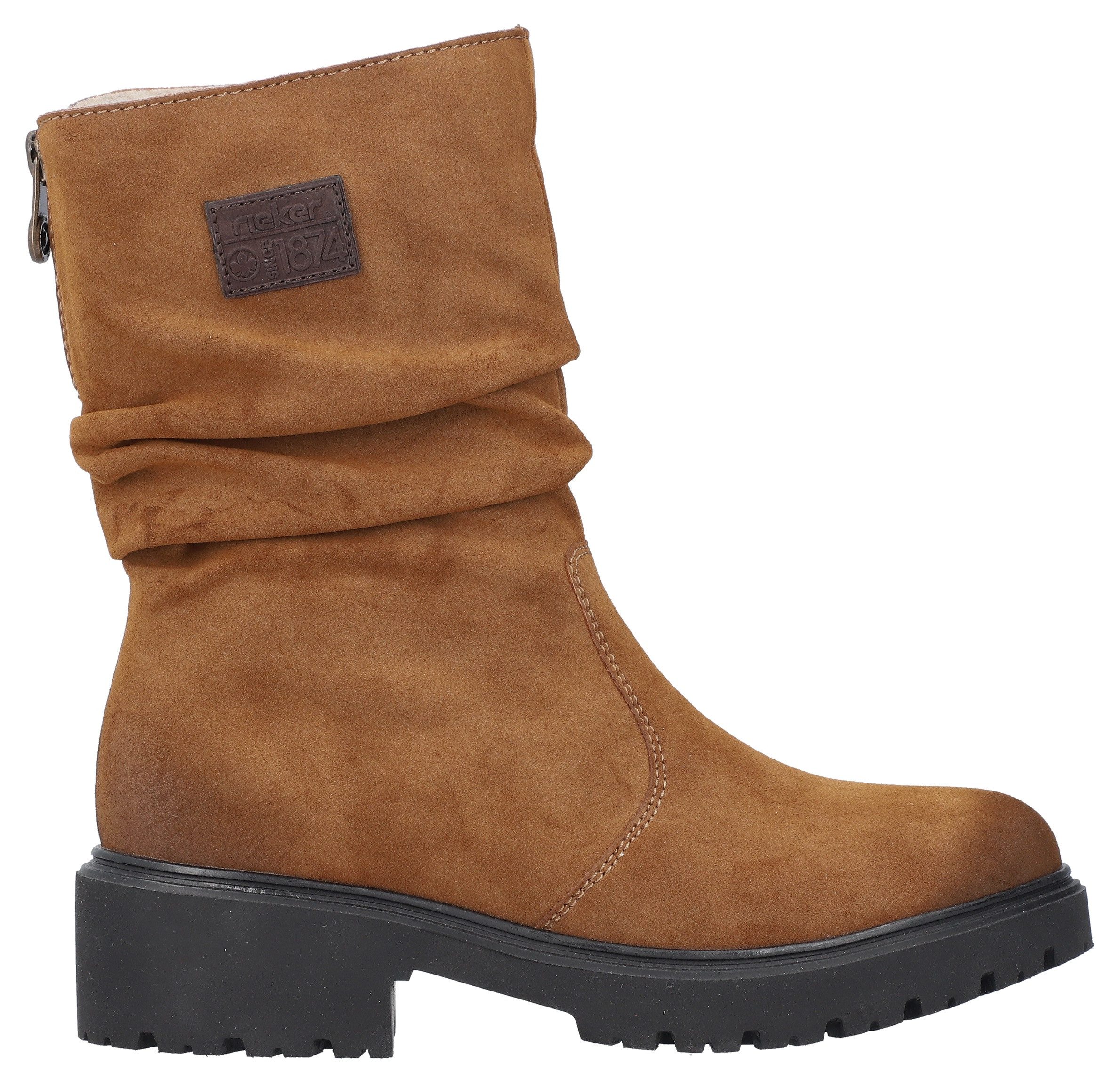 Rieker Winterlaarsjes winterlaarzen, profielzool, slouchy schacht, met binnenrits