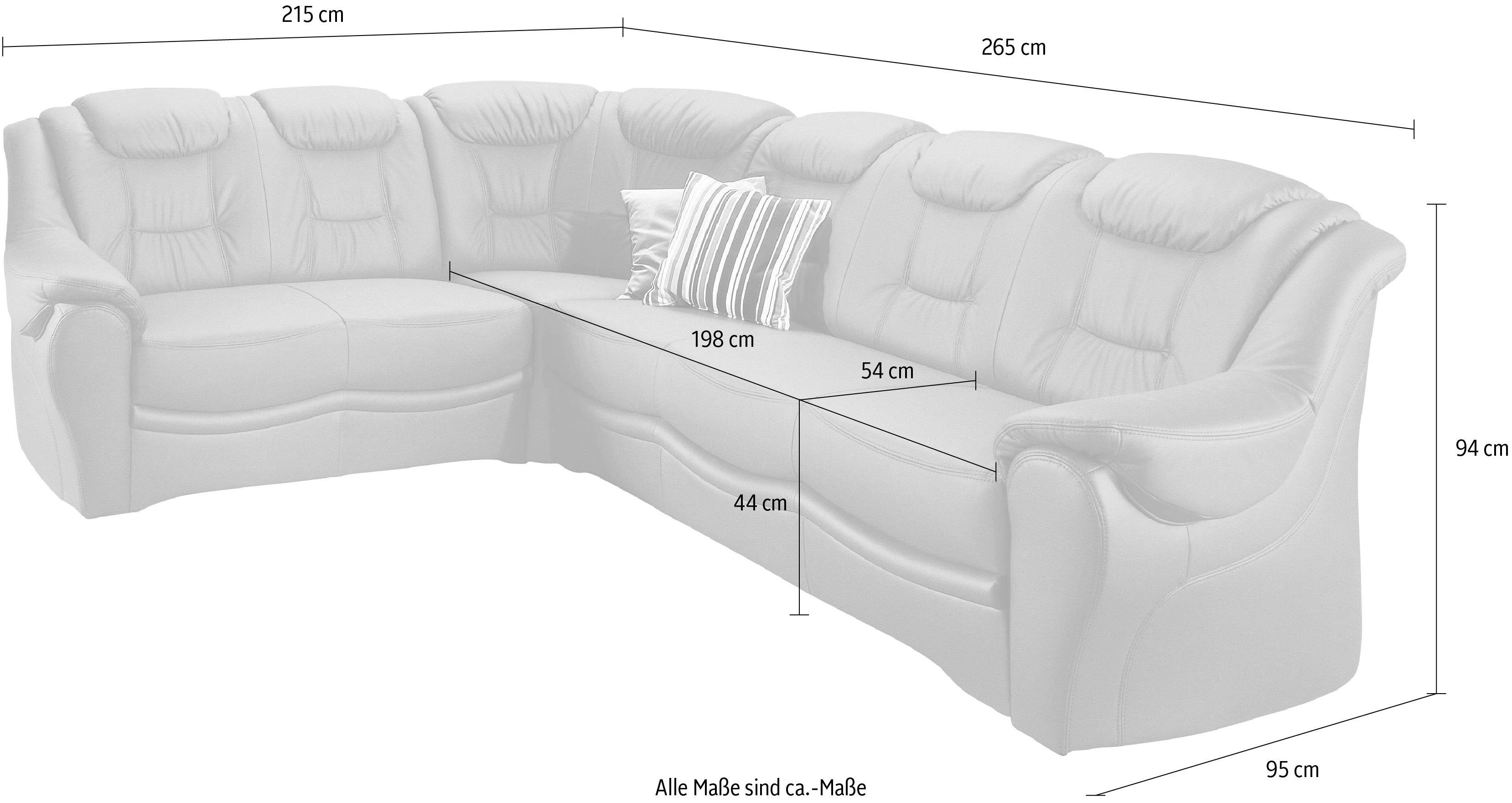 sit&more Hoekbank Bellevue L-vorm optioneel met slaapfunctie