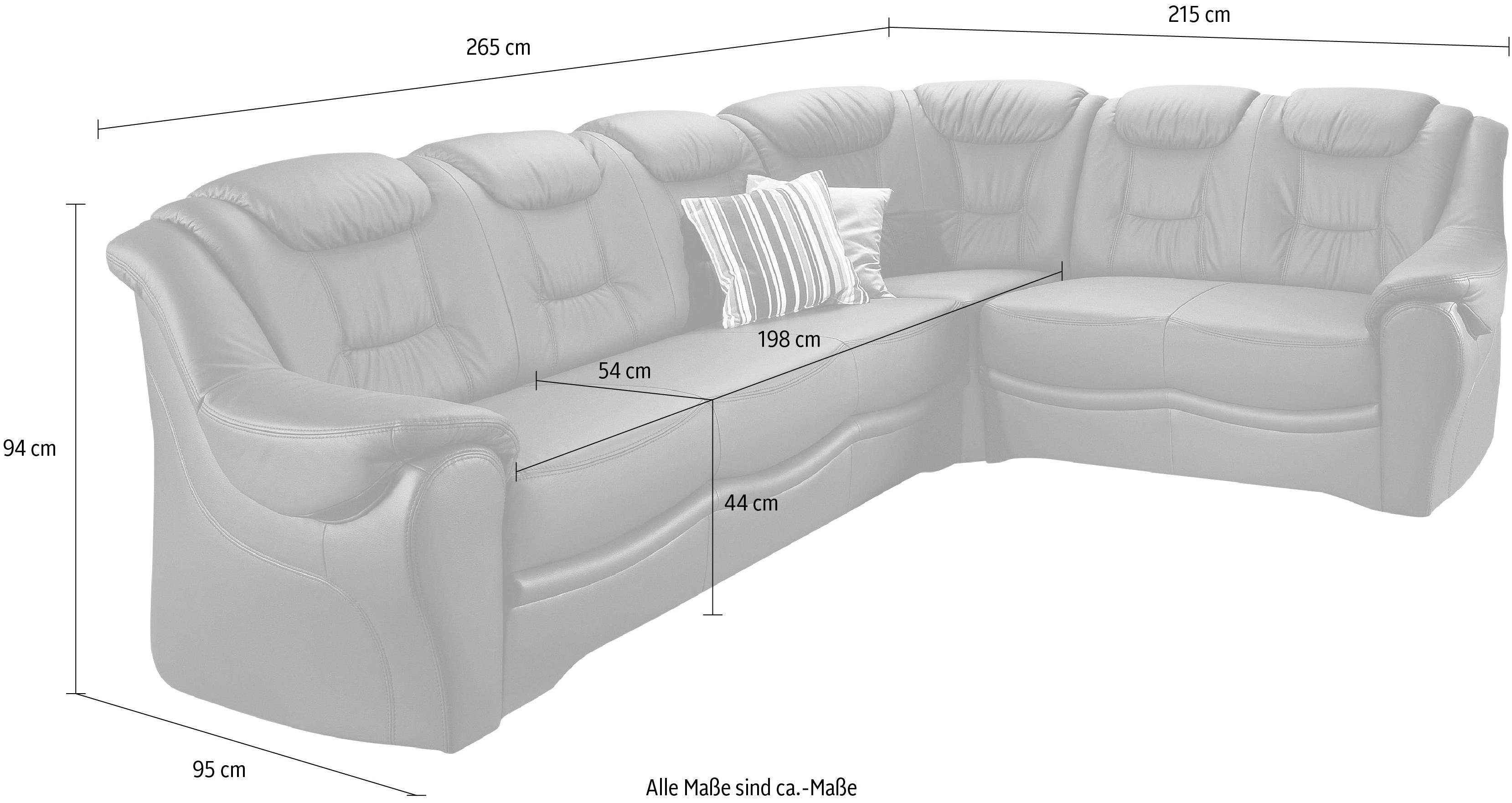 sit&more Hoekbank Bellevue L-vorm optioneel met slaapfunctie