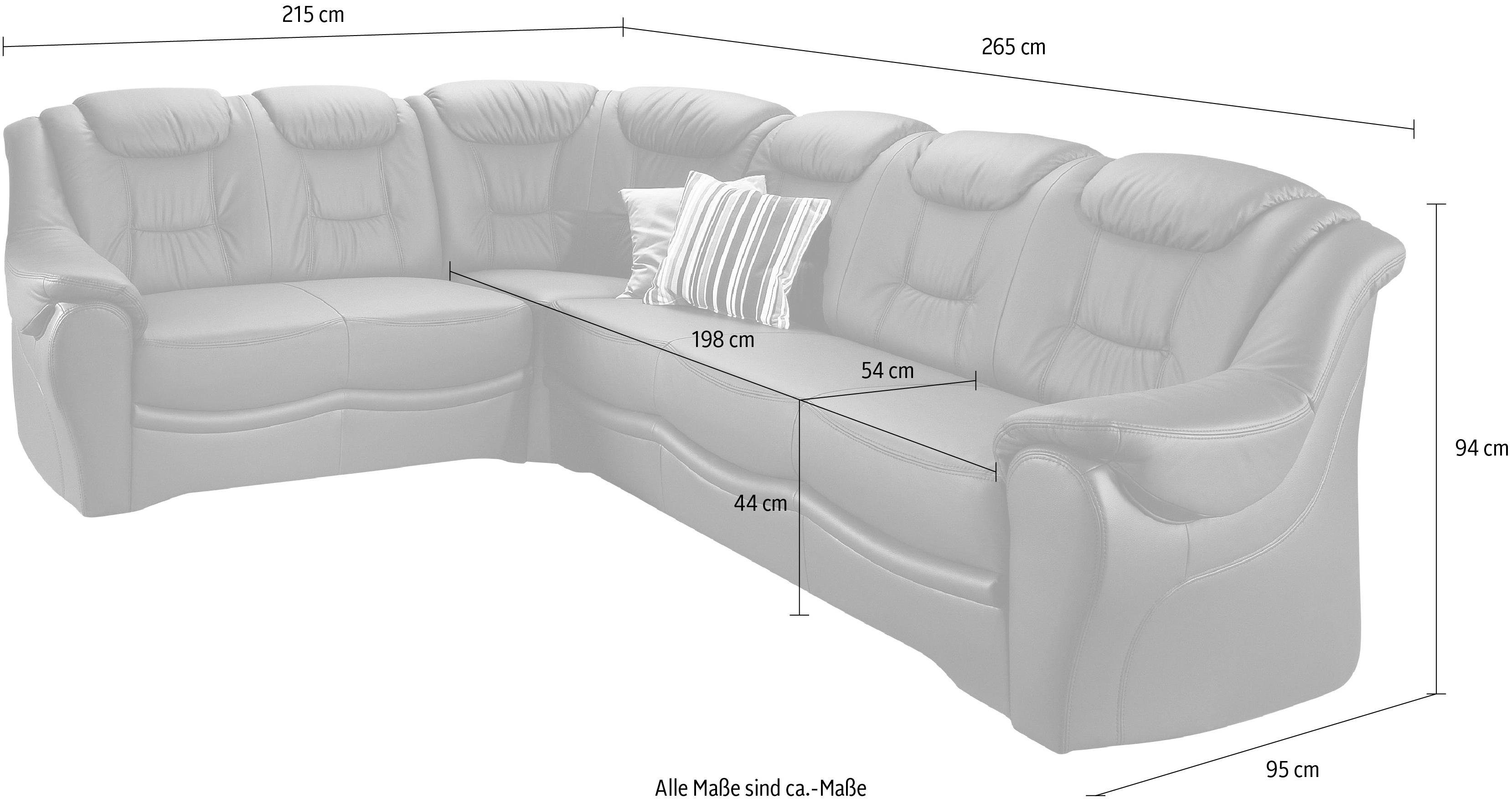 sit&more Hoekbank Bellevue L-vorm optioneel met slaapfunctie