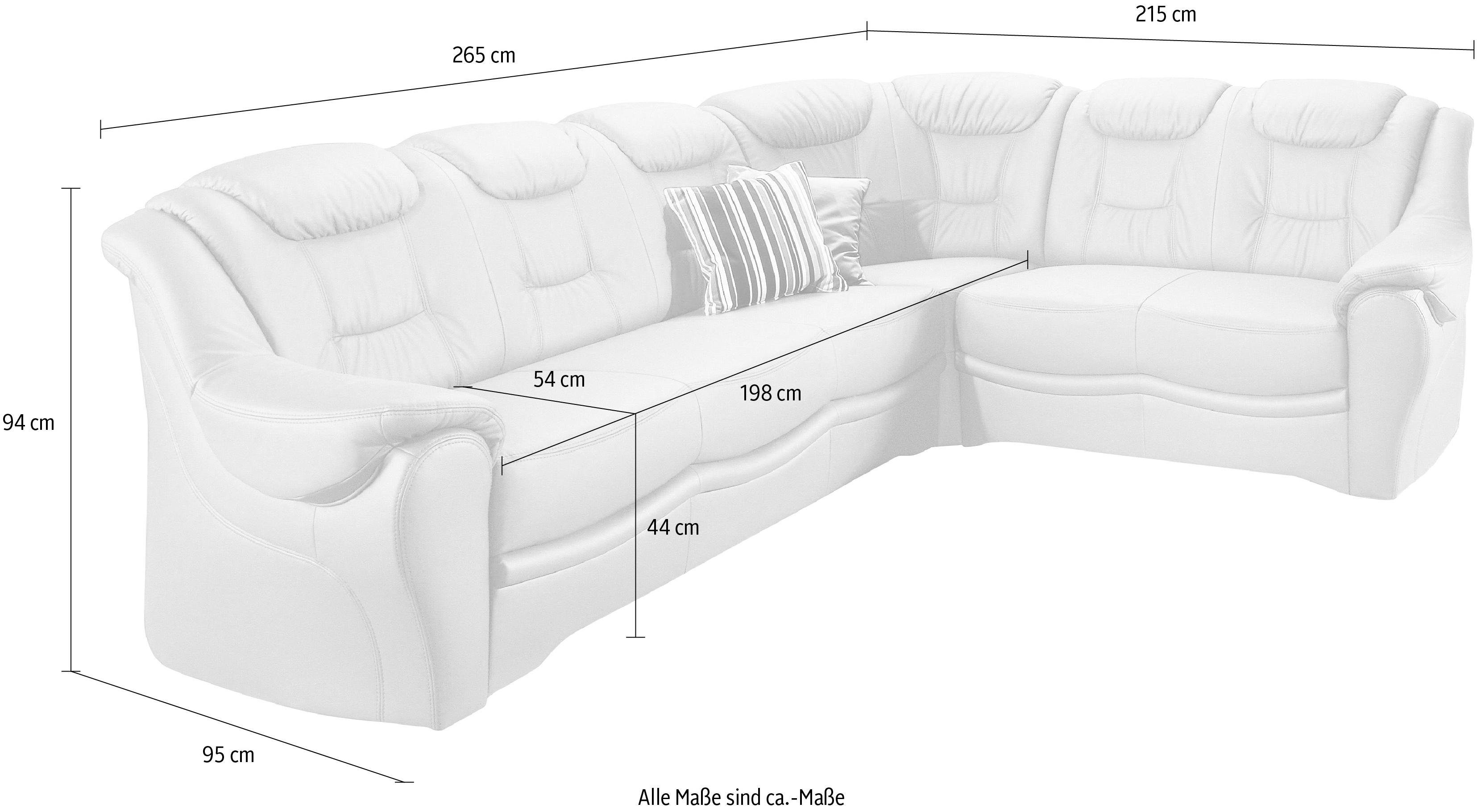 sit&more Hoekbank Bellevue L-vorm optioneel met slaapfunctie