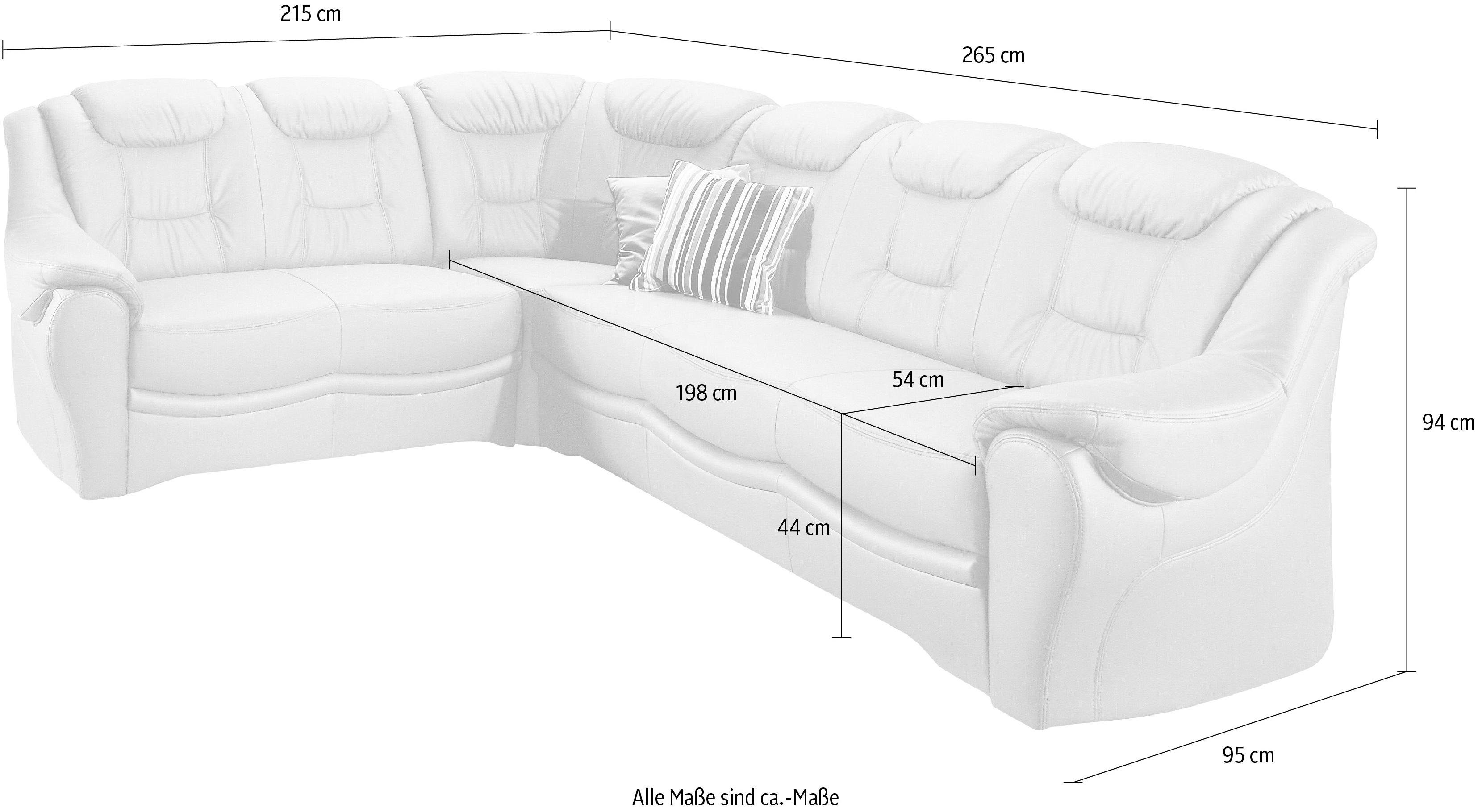 sit&more Hoekbank Bellevue L-vorm optioneel met slaapfunctie