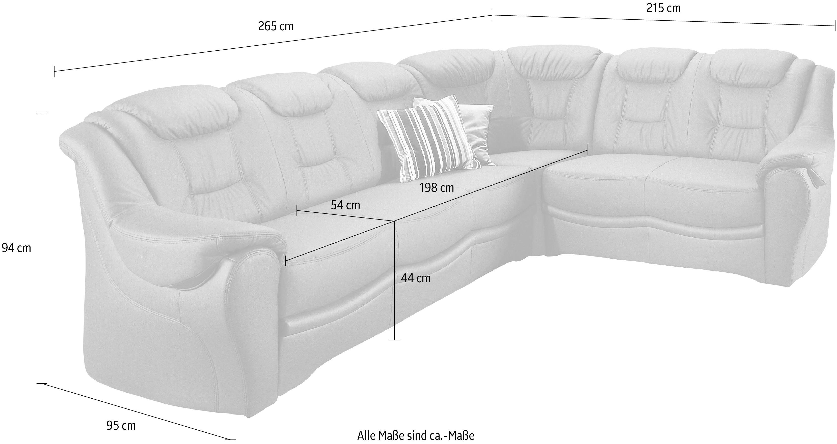 sit&more Hoekbank Bellevue L-vorm optioneel met slaapfunctie