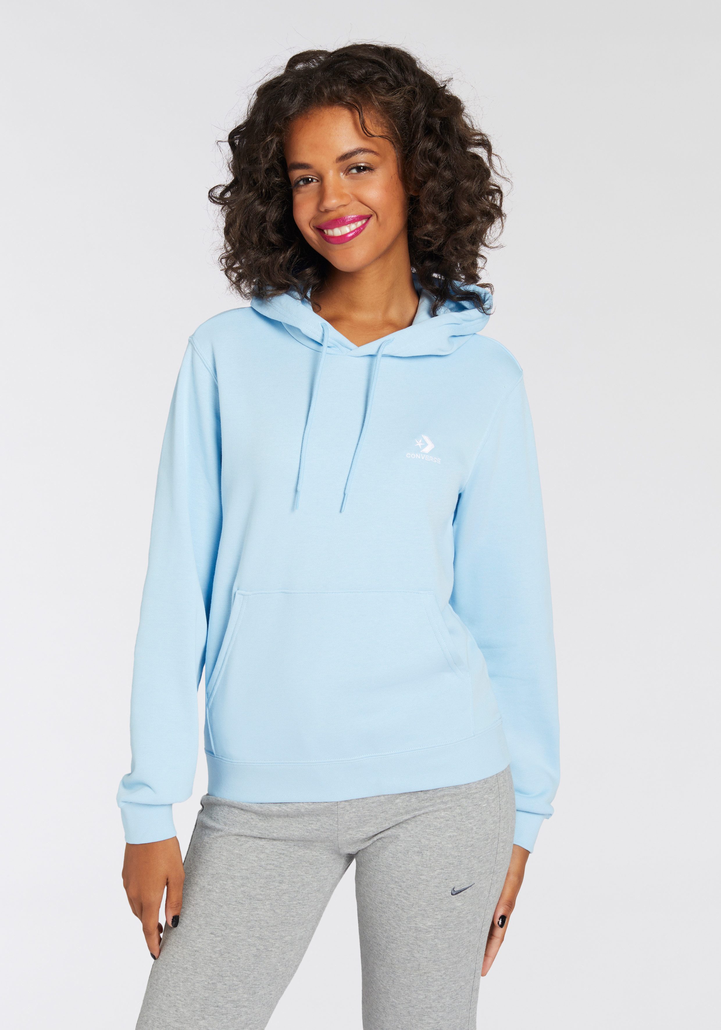 Converse Hoodie met geborduurd logo heren truien & sweaters maat XXL blauw