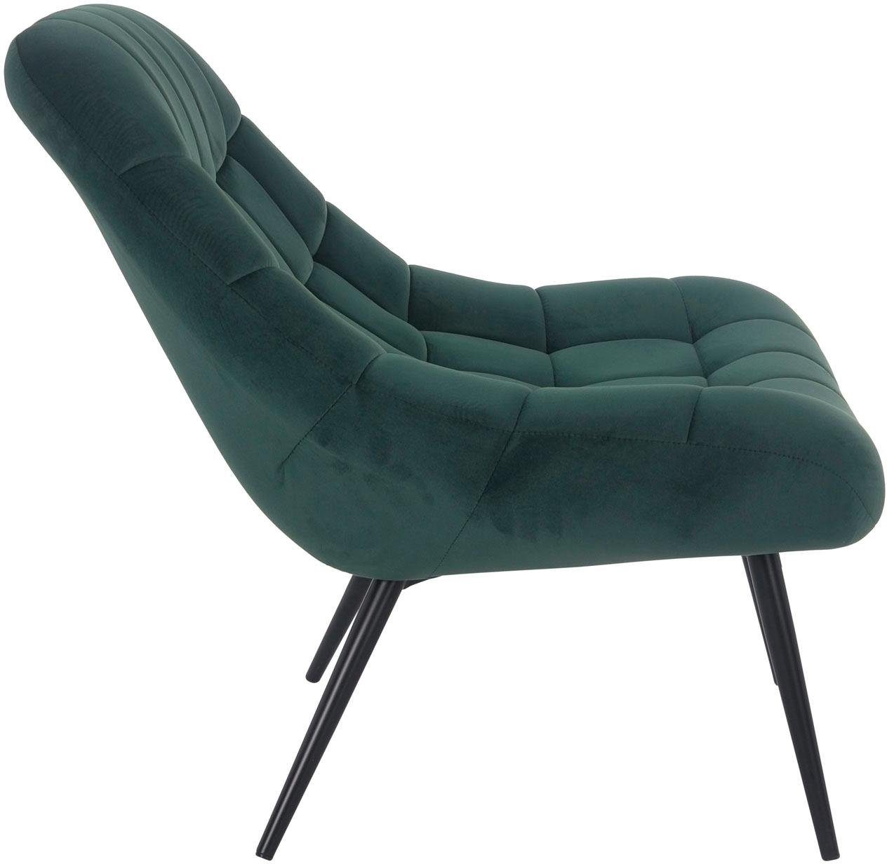 SalesFever Relaxfauteuil Toulon - Comfortabele loungestoel met xxl-stiksels, met zwarte of naturelkleurige poten