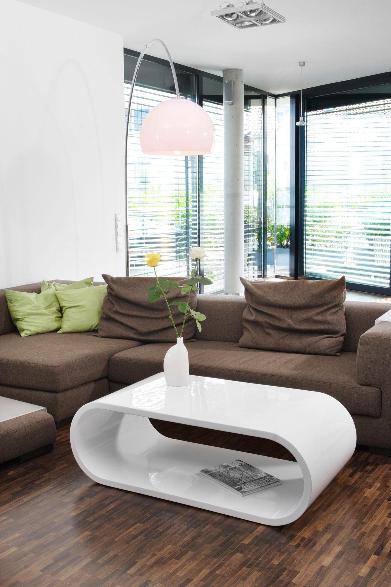 SalesFever Salontafel geheel van hoogwaardig fiberglas salontafels wit