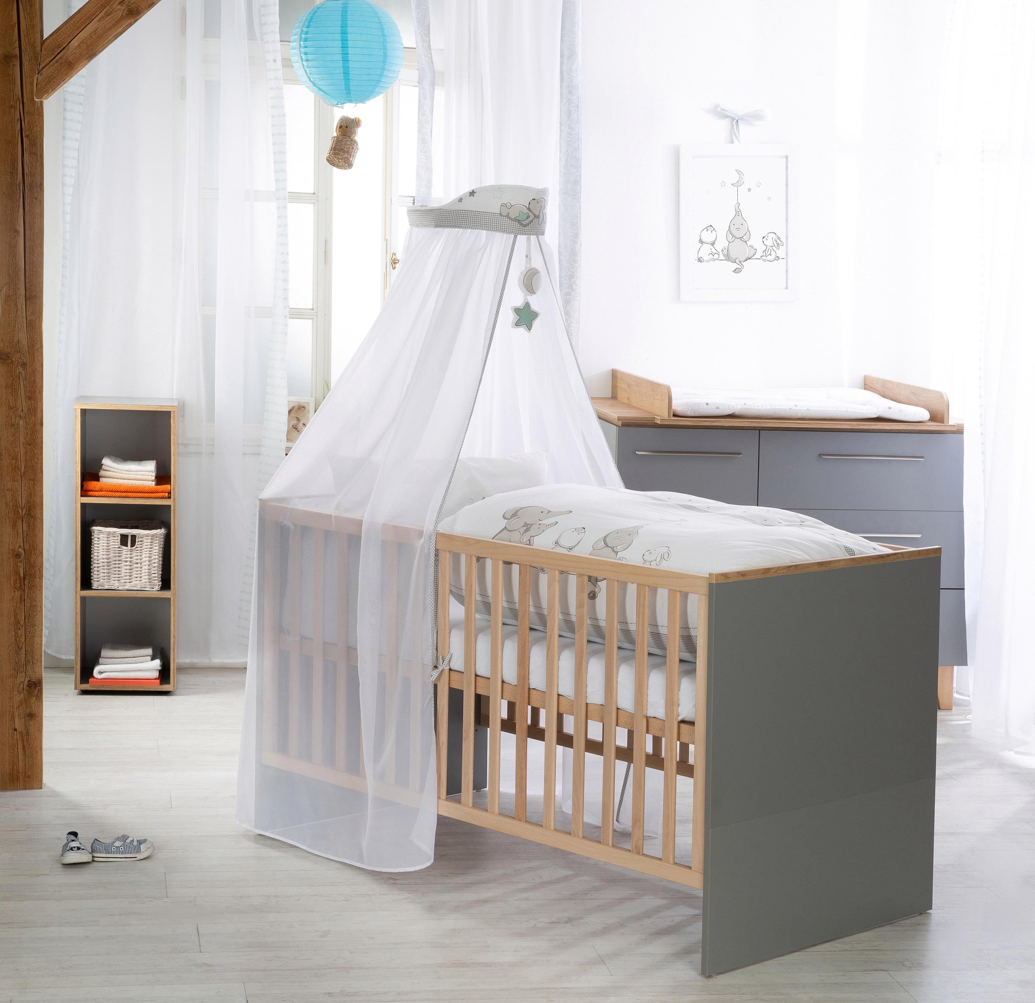 Roba® Toebehoren voor hemelbed Magische sterren 4-delig, met overtrekset, hoofdbeschermer en hemel