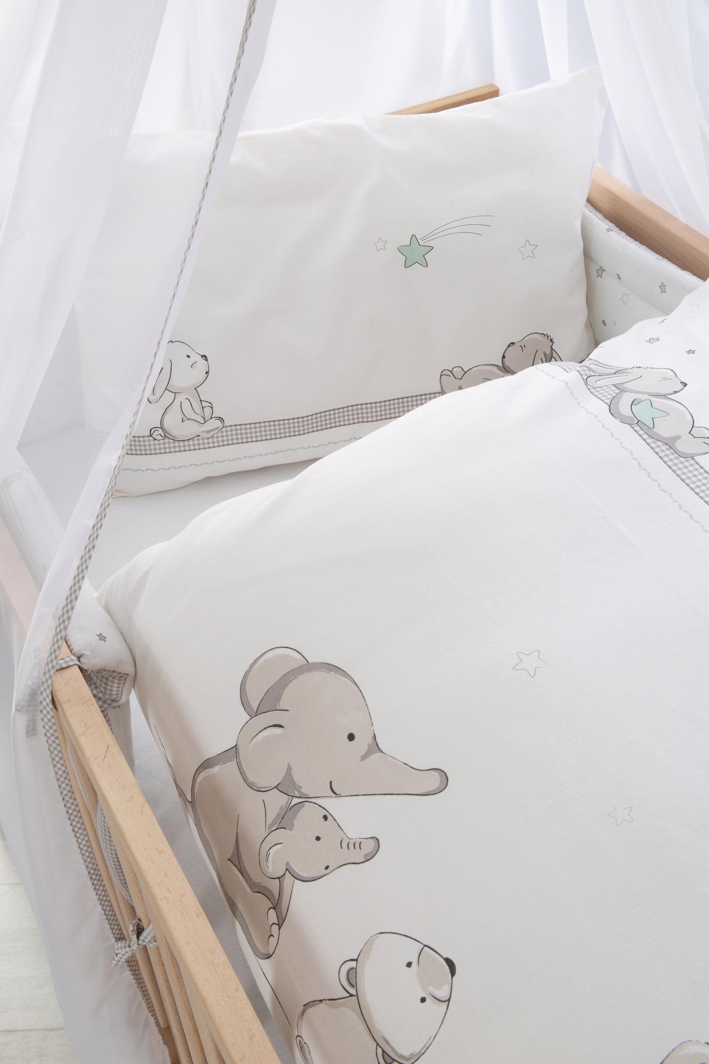 Roba® Toebehoren voor hemelbed Magische sterren 4-delig, met overtrekset, hoofdbeschermer en hemel
