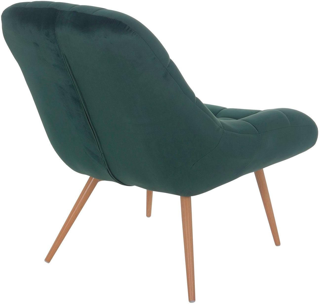 SalesFever Relaxfauteuil met xxl-stiksels, met zwarte of naturelkleurige poten