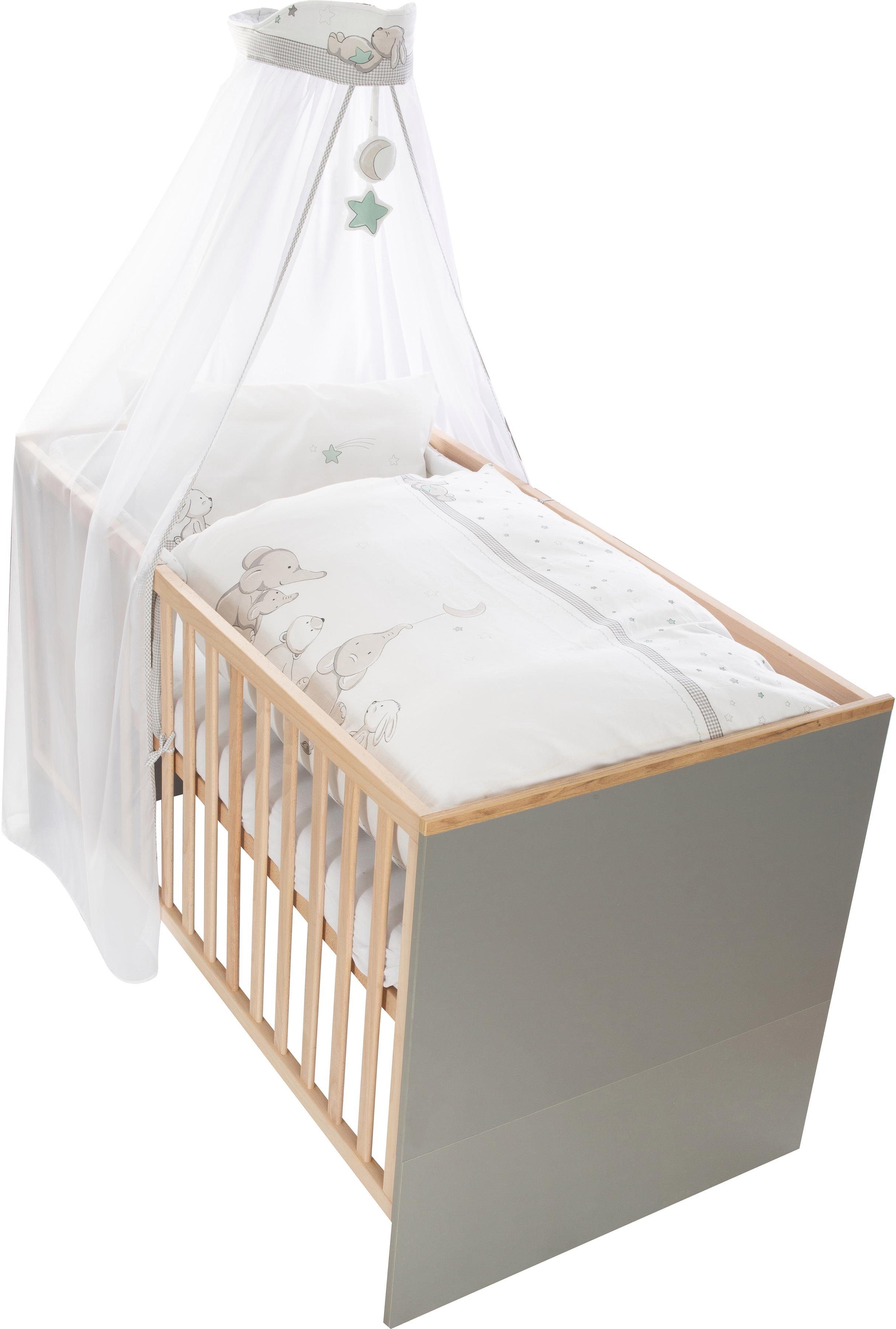 Roba® Toebehoren voor hemelbed Magische sterren 4-delig, met overtrekset, hoofdbeschermer en hemel