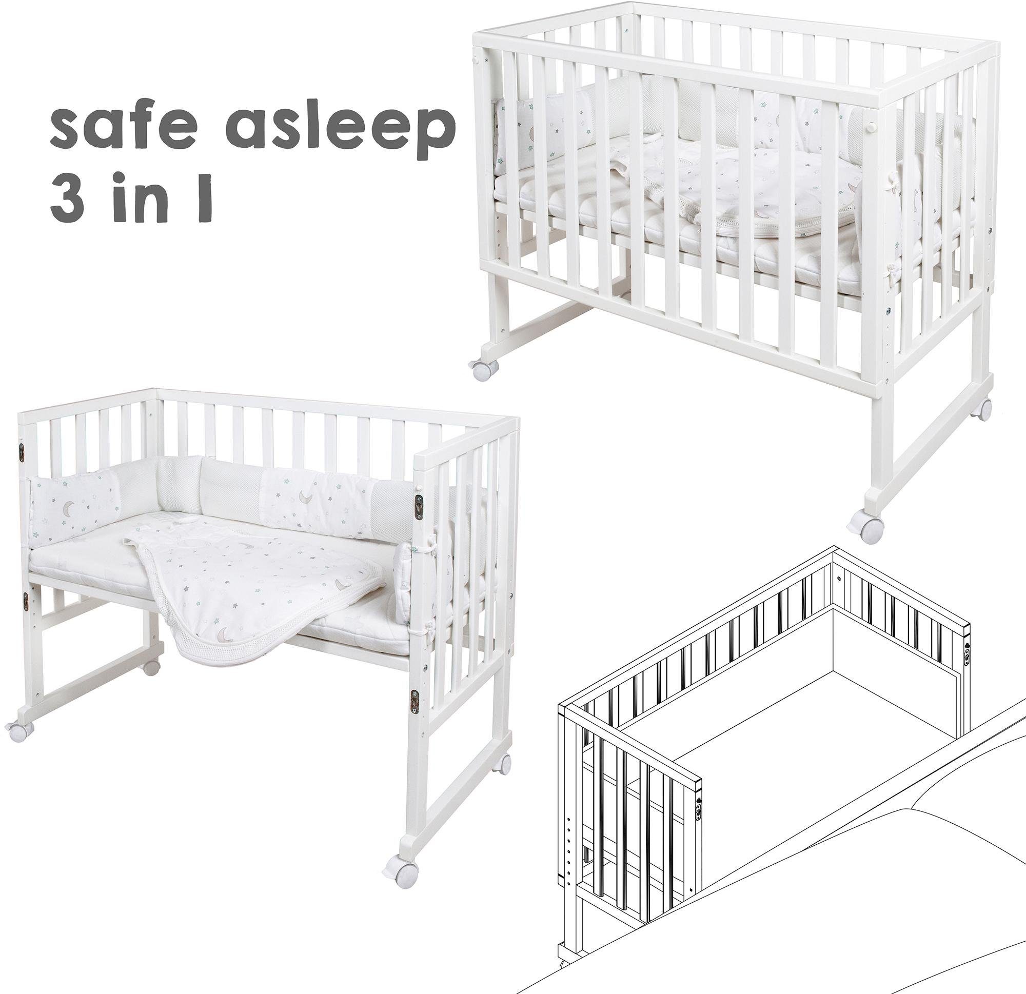 Roba® Wieg Safe asleep® 3-in-1 Magische sterren (4-delig)