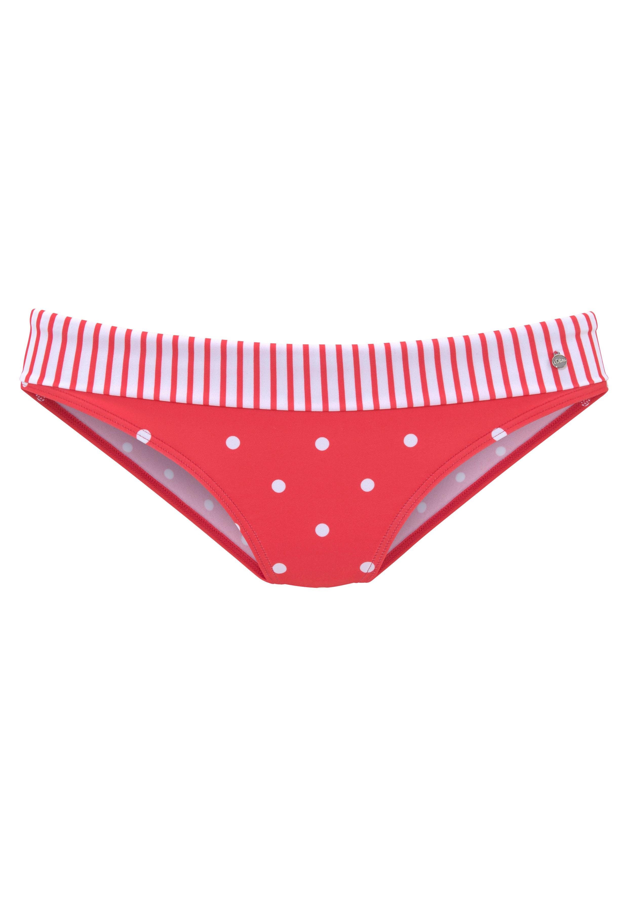 s.Oliver RED LABEL Beachwear Bikinibroekje AUDREY met omslagband en motievenmix