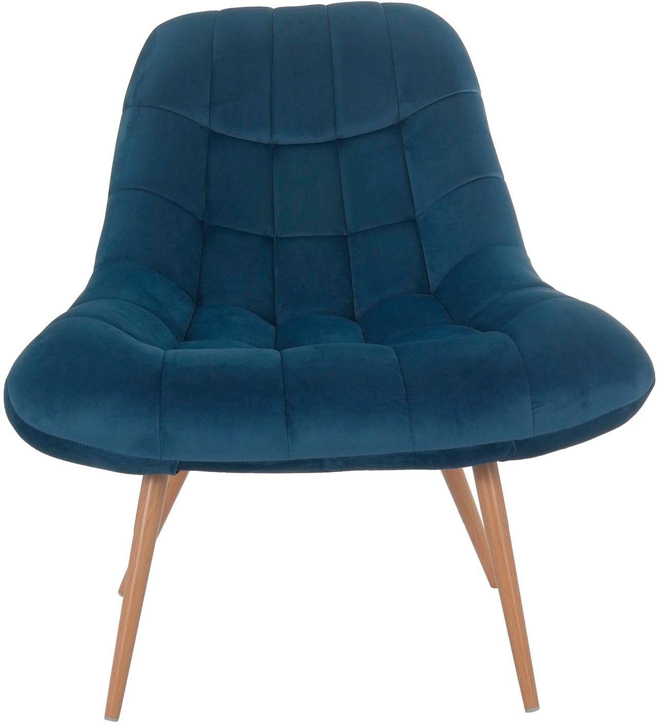 SalesFever Relaxfauteuil met xxl-stiksels, met zwarte of naturelkleurige poten