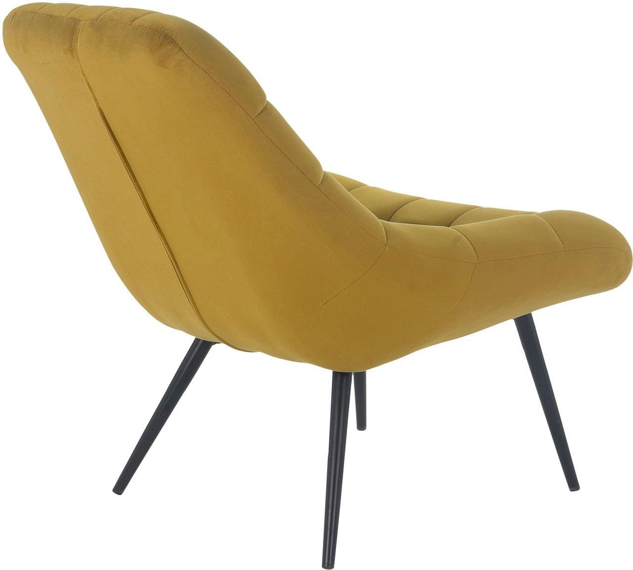 SalesFever Relaxfauteuil met xxl-stiksels, met zwarte of naturelkleurige poten