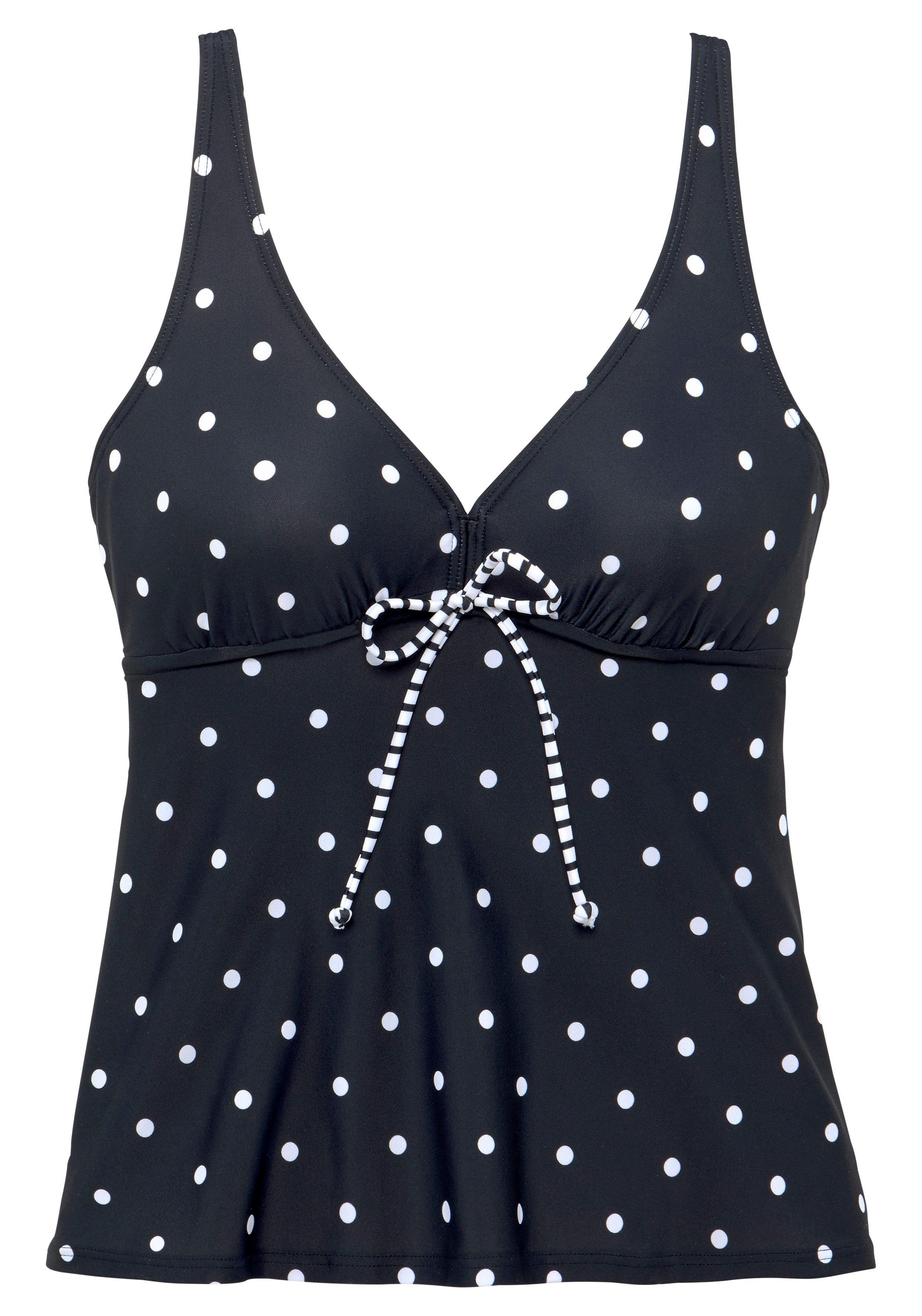 s.Oliver RED LABEL Beachwear Tankinitop met beugels AUDREY in mix van stippen en strepen