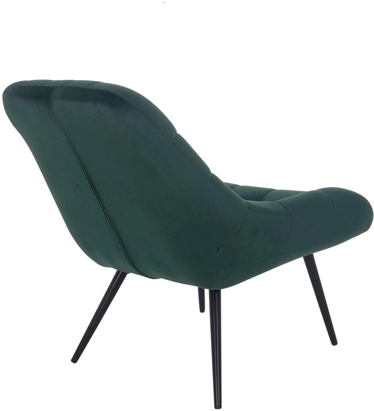 SalesFever Relaxfauteuil Toulon - Comfortabele loungestoel met xxl-stiksels, met zwarte of naturelkleurige poten