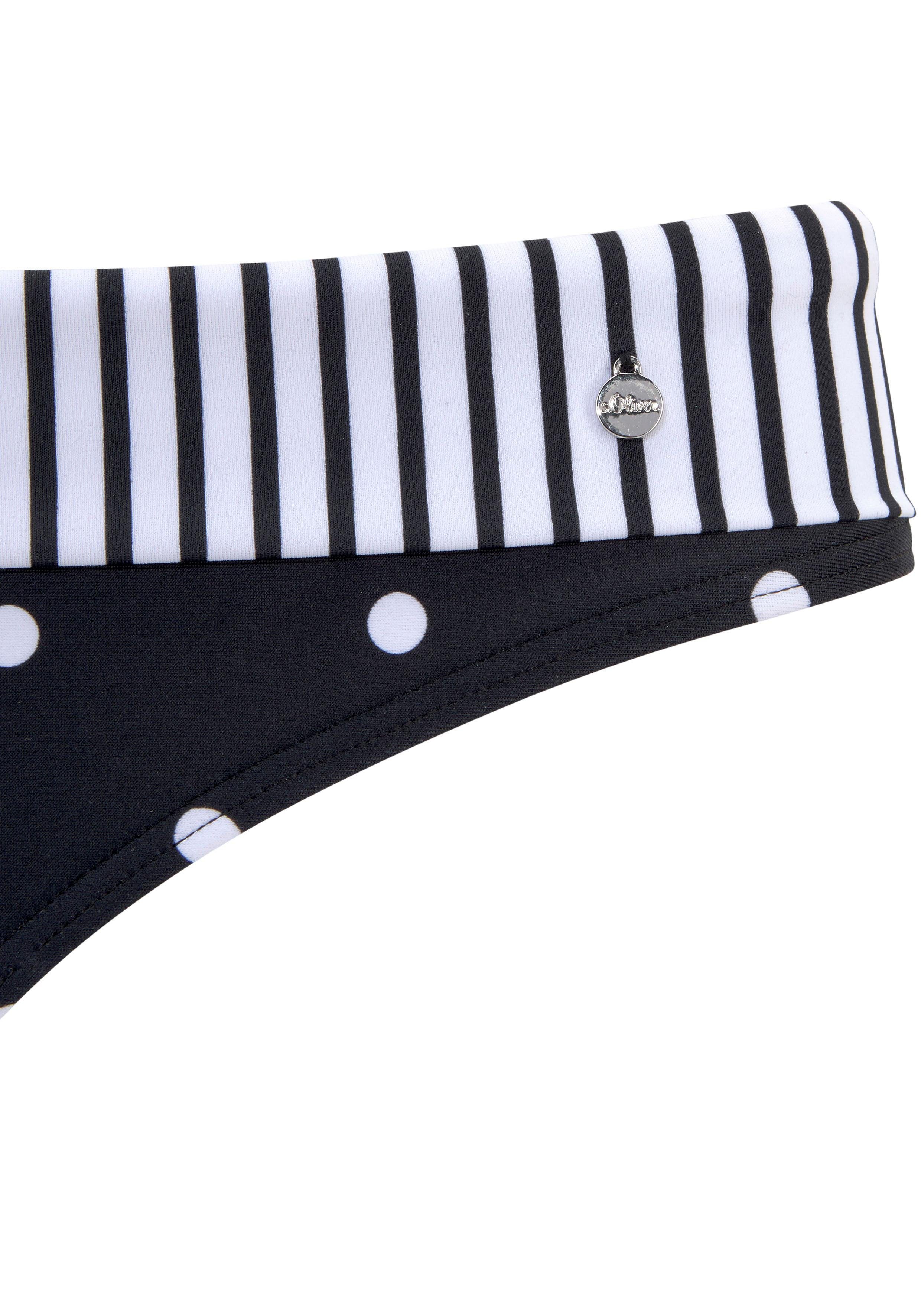 s.Oliver RED LABEL Beachwear Bikinibroekje AUDREY met omslagband en motievenmix