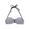 venice beach bandeau-bikinitop summer met aangerimpeld midden wit