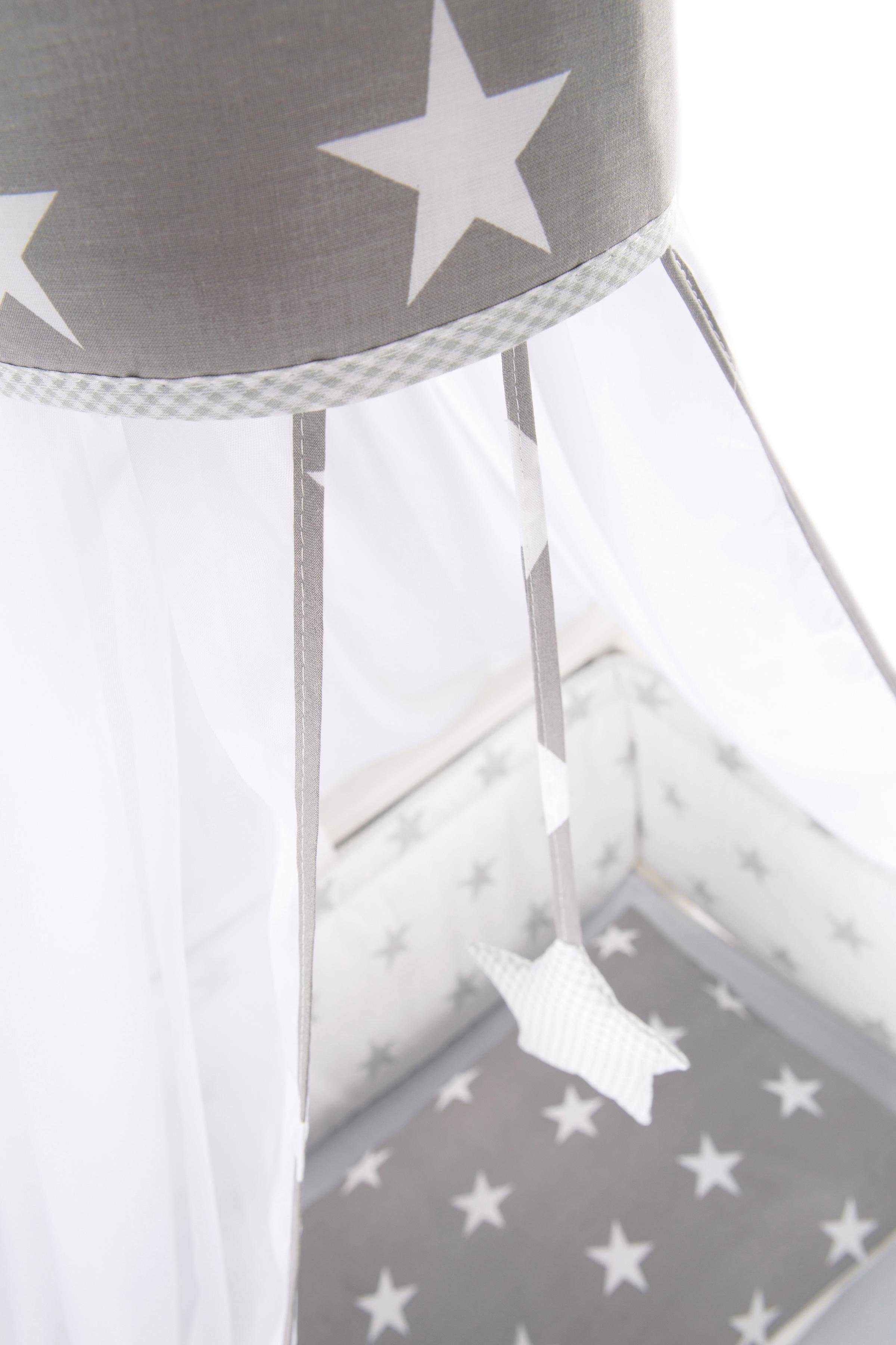 Roba® Toebehoren voor hemelbed Little Stars, keerbaar 4-delig, met overtrekset, hoofdbeschermer en hemel