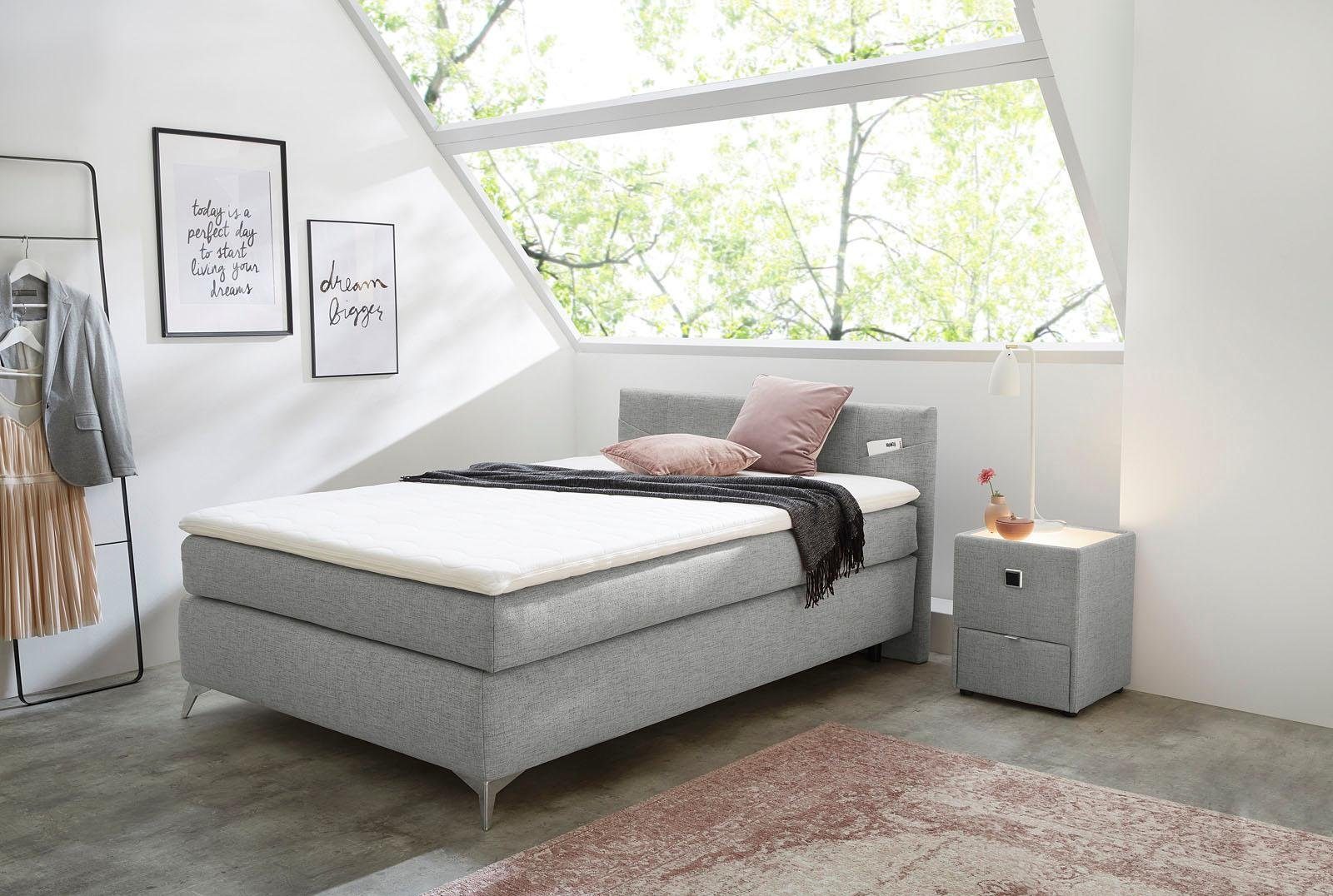 Jockenhöfer Gruppe Boxspring Nora te bestellen in de afmetingen 100, 120 & 140 cm