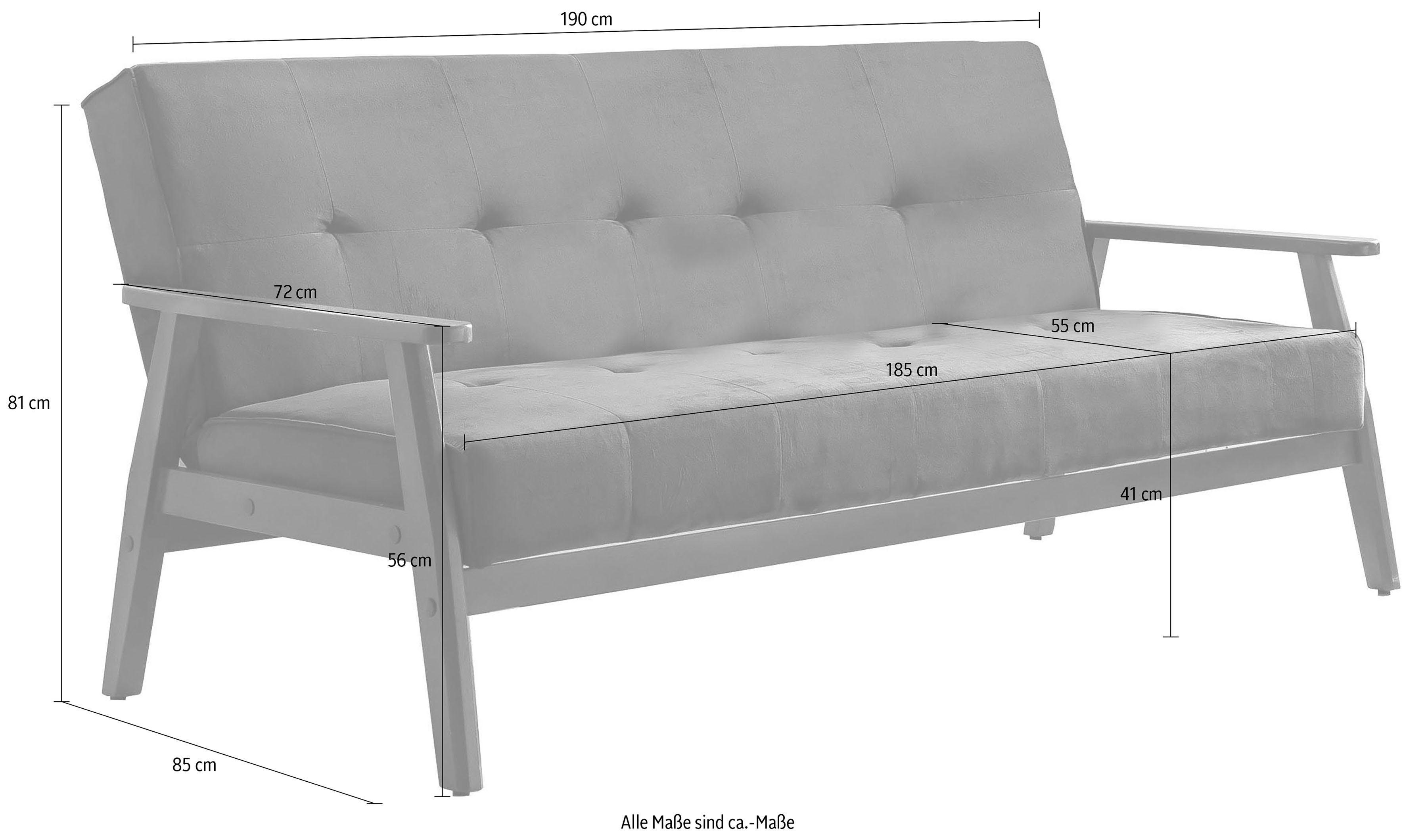 SalesFever Slaapbank Skagen, Sofa, 3-Sitzer Met 60° relax- en slaapfunctie