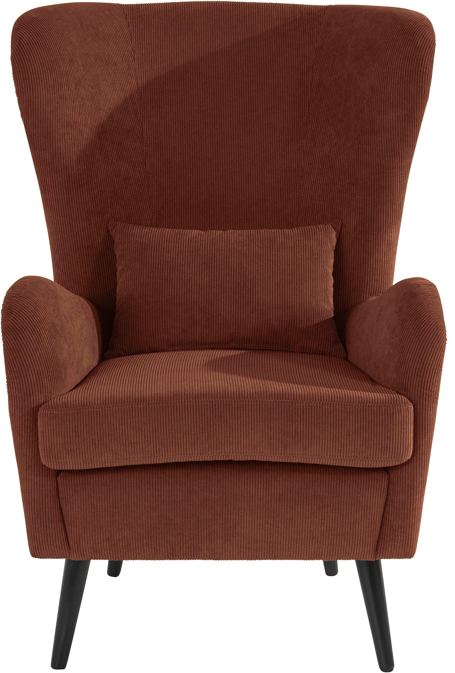 Guido Maria Kretschmer Home&Living Fauteuil Salla naar keuze met of zonder hocker, grote fauteuil: afm. bxdxh: 78x94x118 cm, overtrekstof ook in luxe-microvezel in imitatiebont-loo