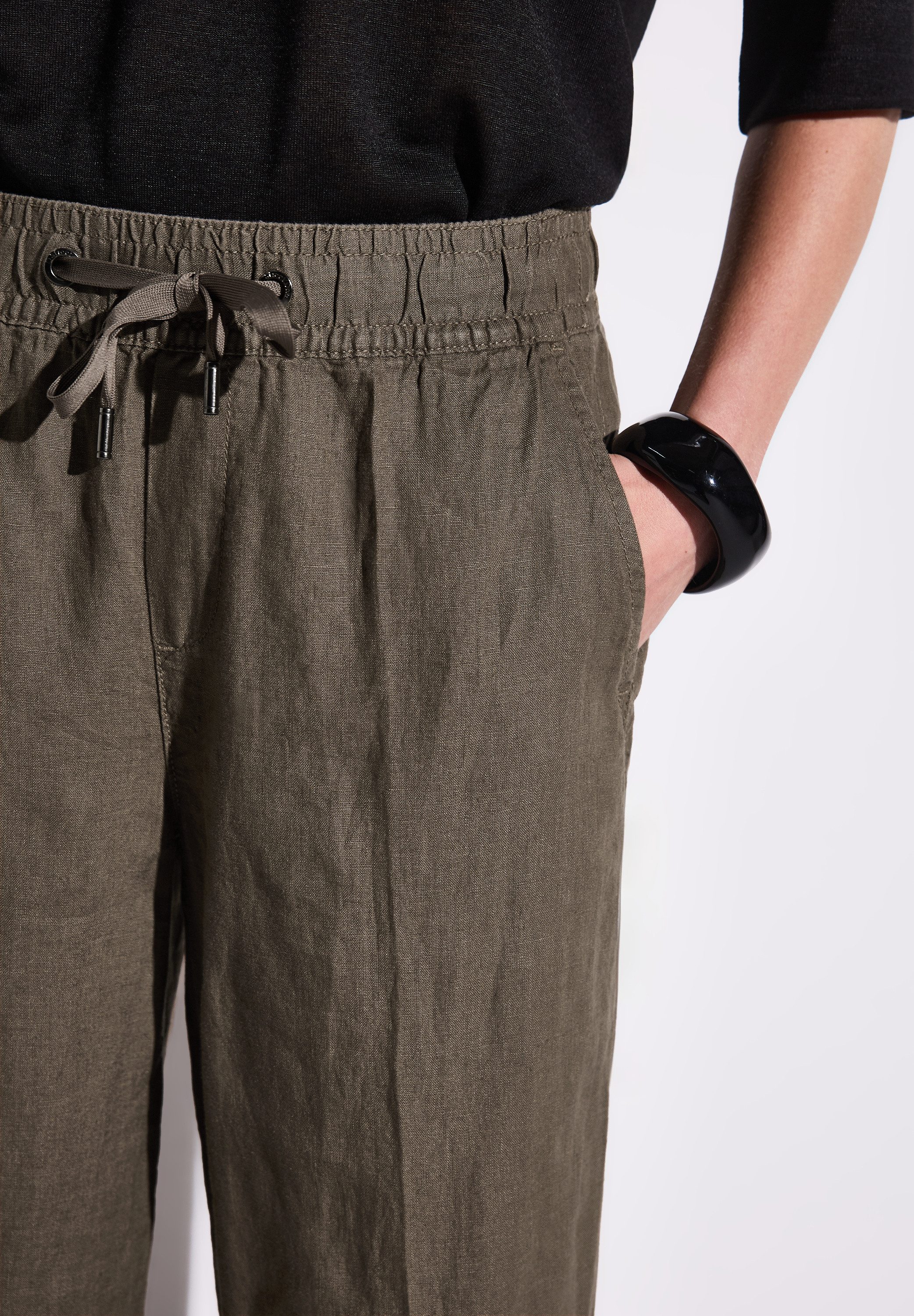 STREET ONE Culotte Styel EMEE elastische band met rijgkoord