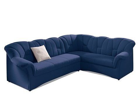 DOMO collection Hoekbank Papenburg B/D/H: 242/190/84 cm L-vorm naar keuze met slaapfunctie, lange zijde links of rechts