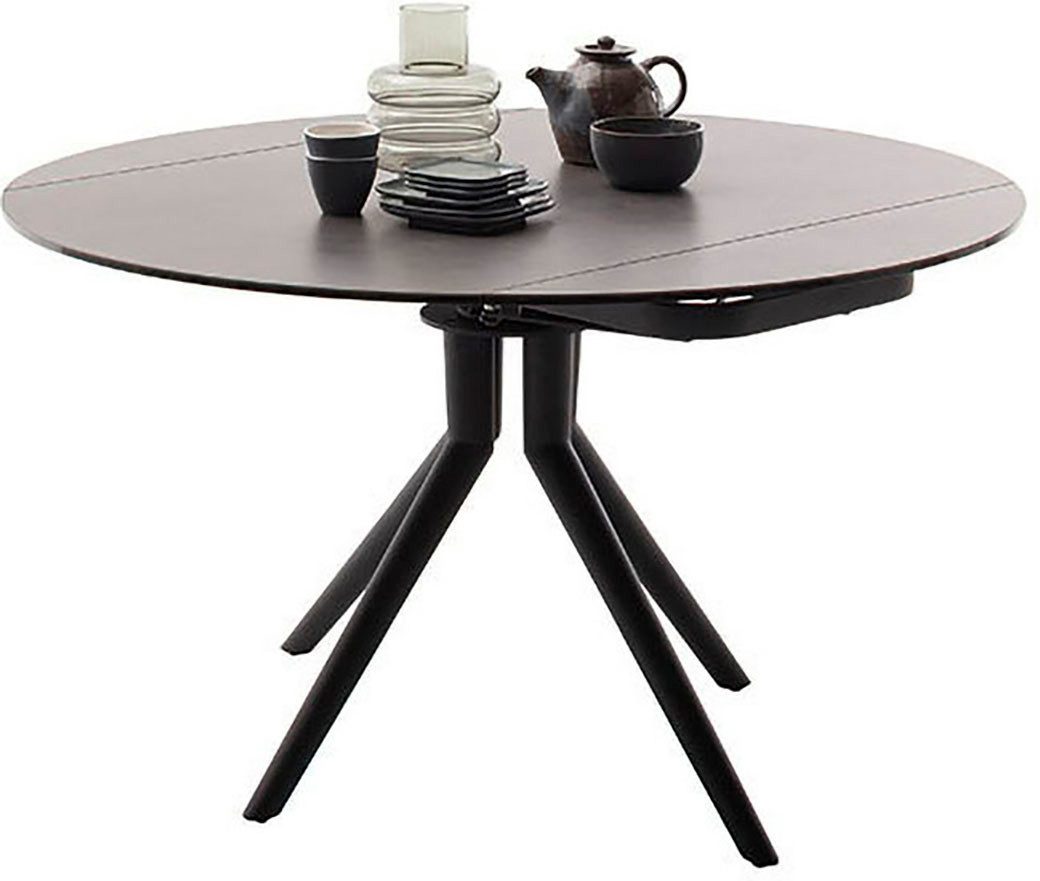 MCA furniture Eettafel RUBIKON vierpoot tafel 90-135 cm Keramiek, metaal, lengteschuif, uittrekbaar, 13 mm