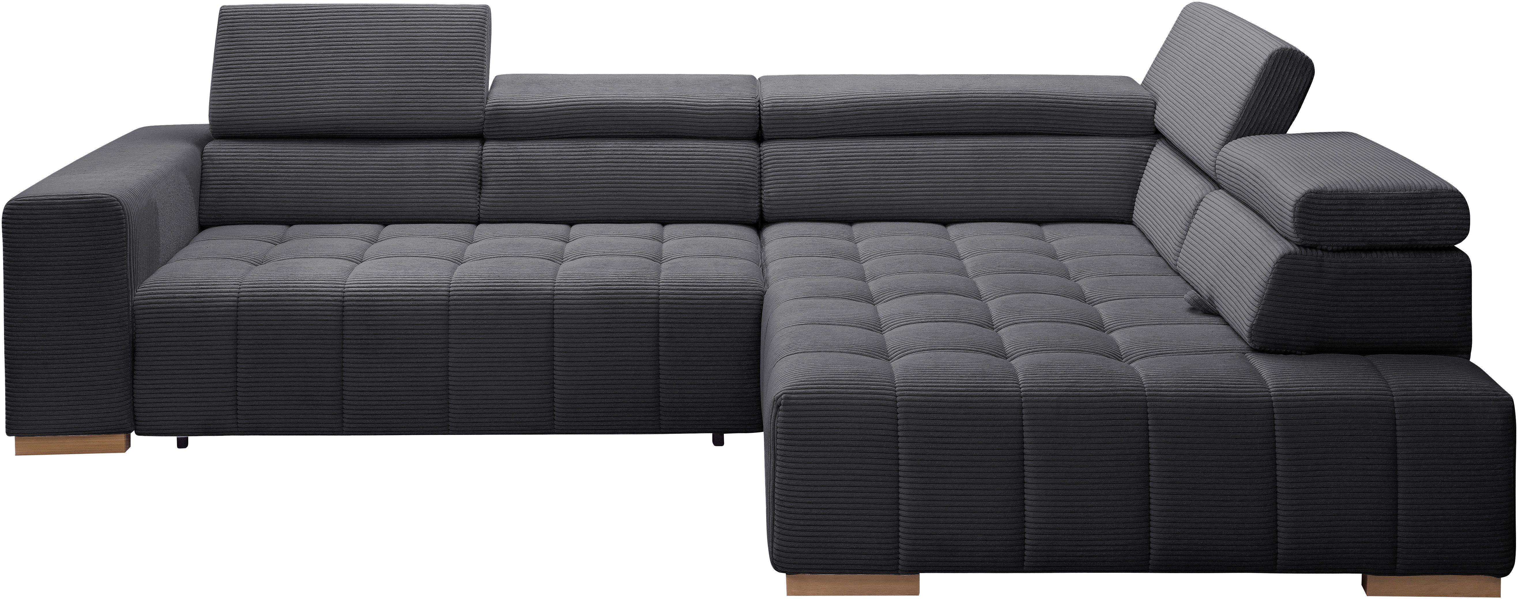 exxpo - sofa fashion Hoekbank Elianos, hoog zitcomfort, verfijnde kruisstepping in de zitting, L-vorm