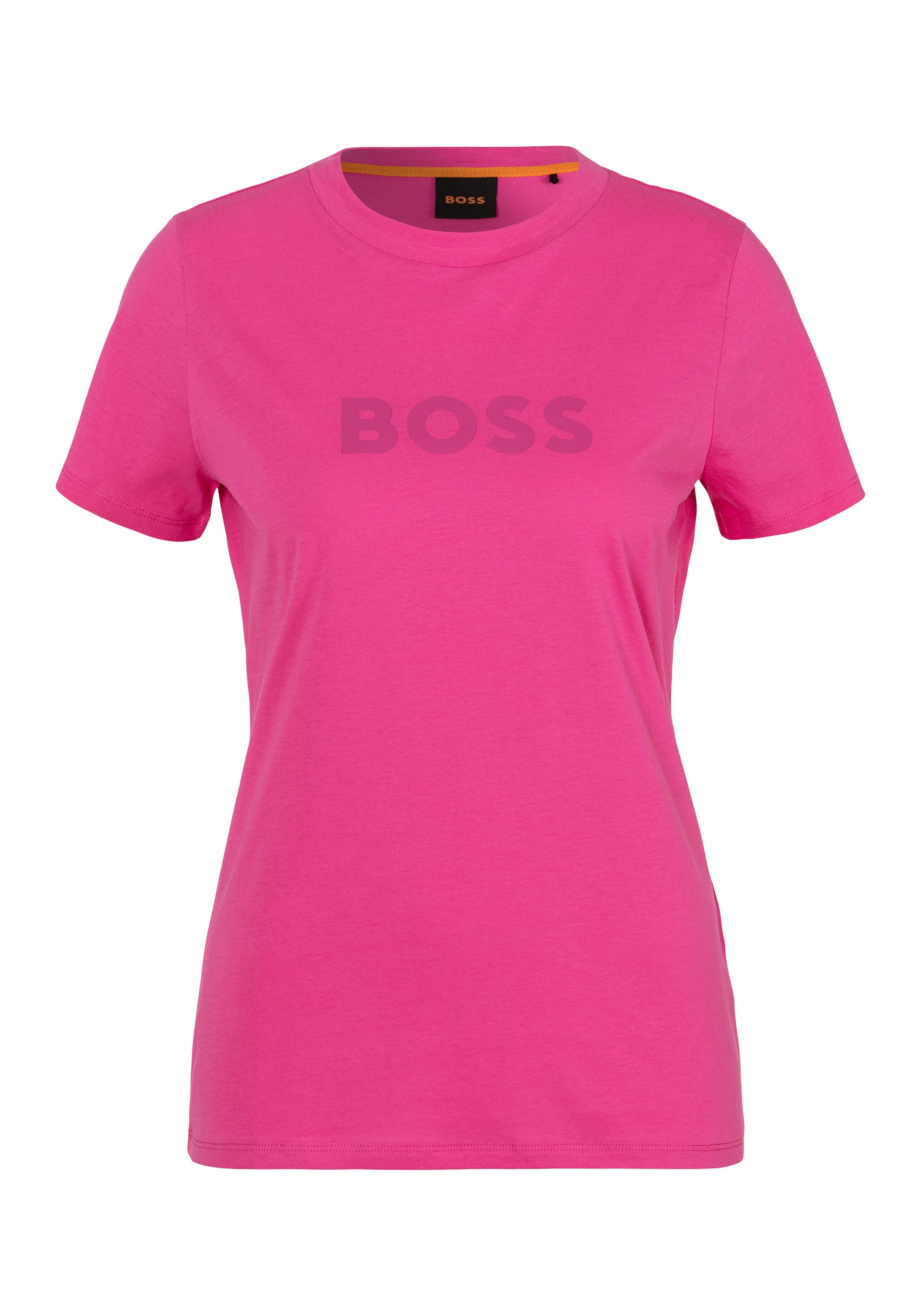 Boss Orange T-shirt C_Elogo_5 met contrasterende gekleurde boss print